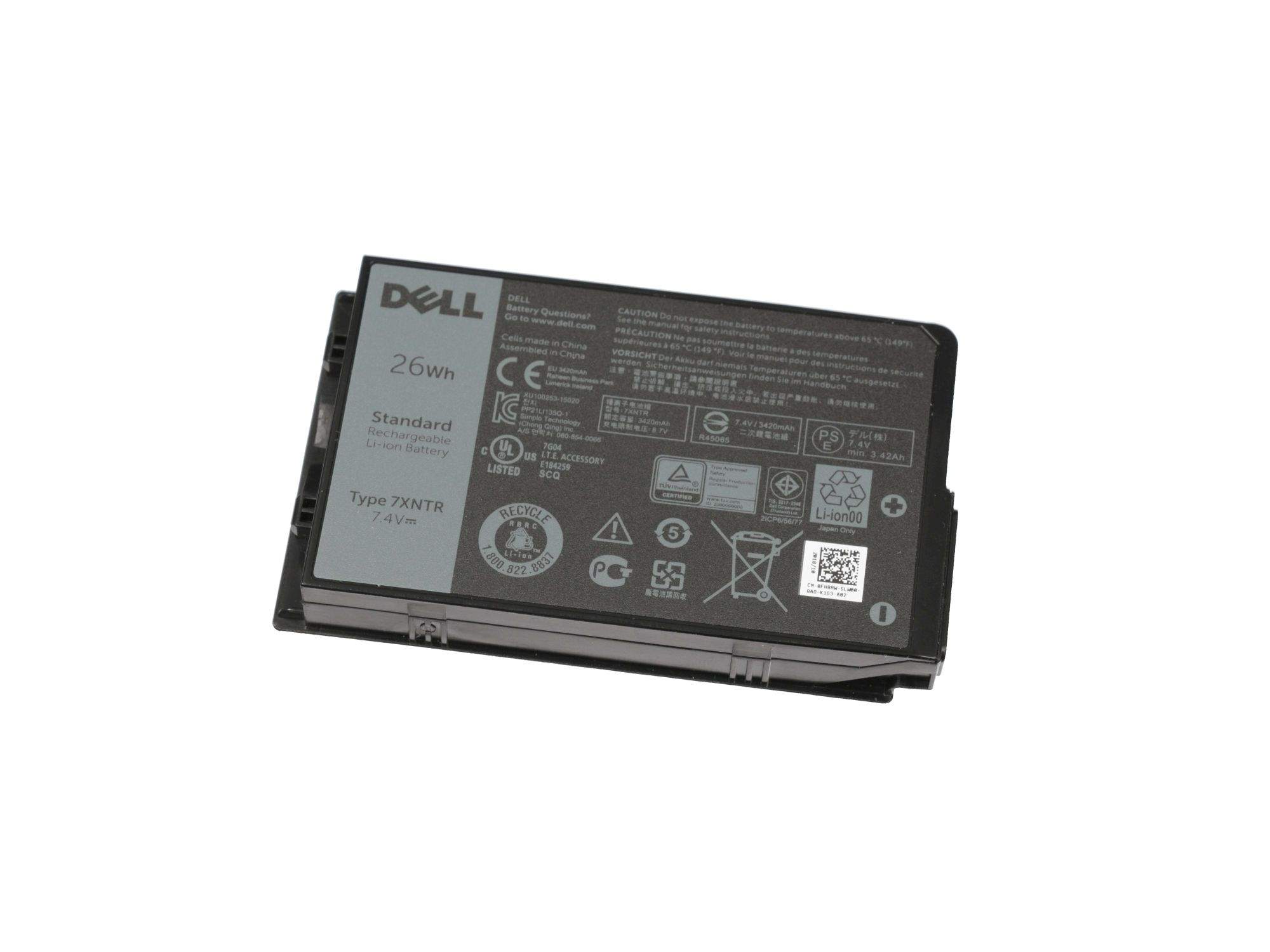 DELL Akku 26Wh Original für Dell Latitude 12 Rugged Tablet (7202) Serie