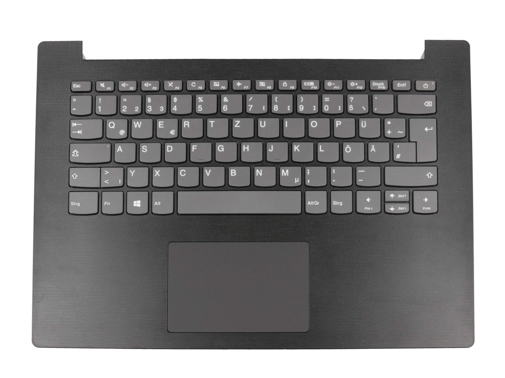 LENOVO Tastatur inkl. Topcase DE (deutsch) grau/schwarz geriffelt Original für Lenovo V145-14AST (81