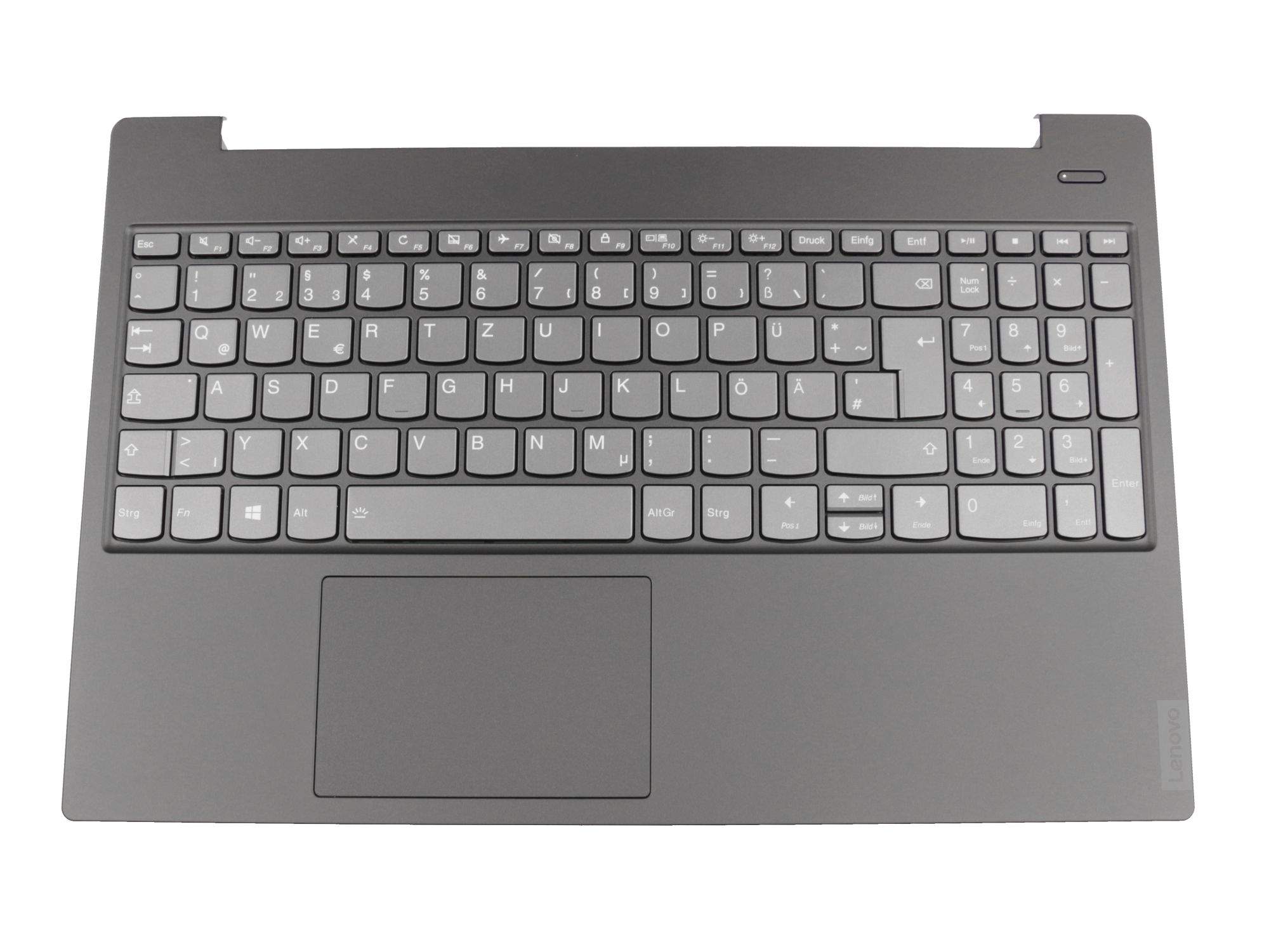 LENOVO 5CB0S18741 Tastatur inkl. Topcase DE (deutsch) dunkelgrau/schwarz mit Backlight Original