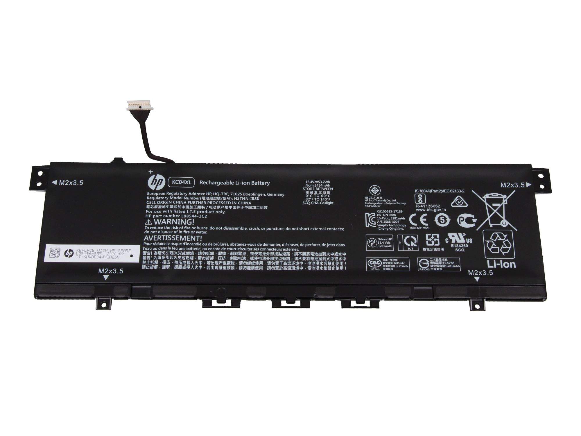 HP Battery 4C 53Wh 3.54Ah Li Kc