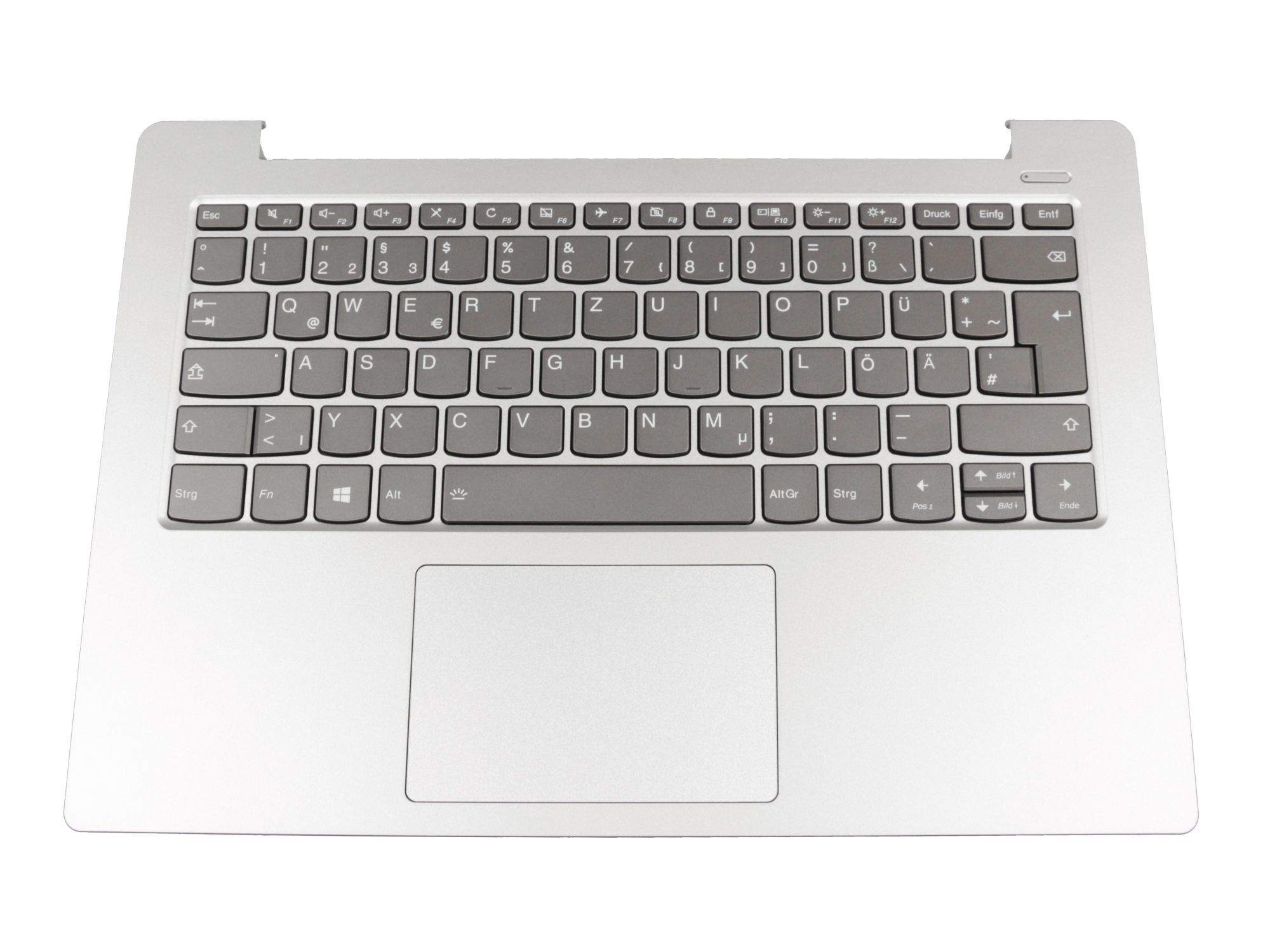 LENOVO Tastatur inkl. Topcase DE (deutsch) grau/silber mit Backlight Original für Lenovo IdeaPad 330