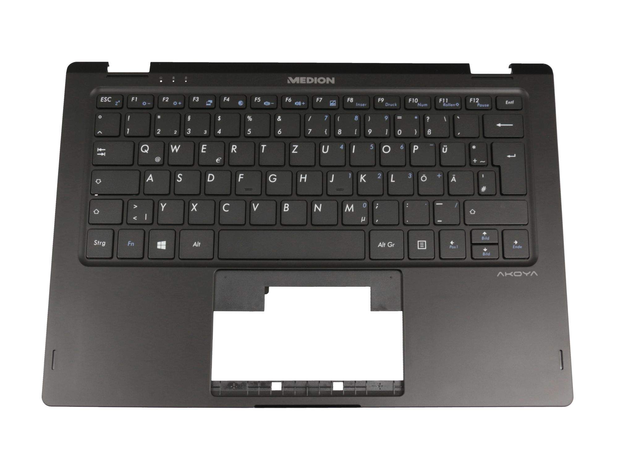 MEDION 40069064 Tastatur inkl. Topcase DE (deutsch) schwarz/schwarz Original