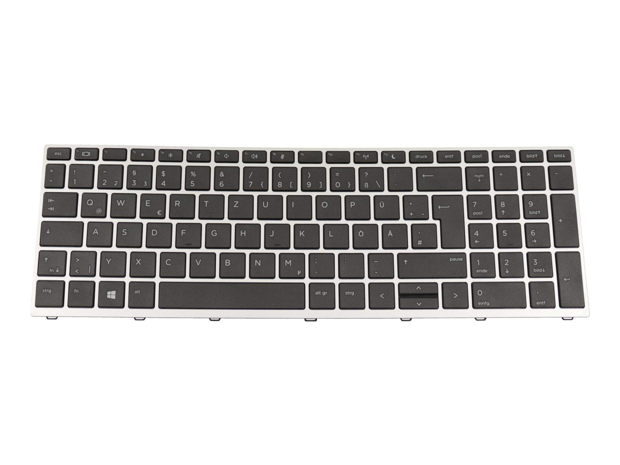 HP Tastatur schwarz/silber Original für HP Probook 650 G4 Serie