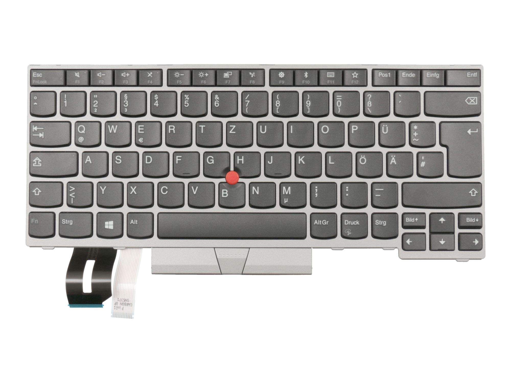 LENOVO Keyboard silver German (01YN392)