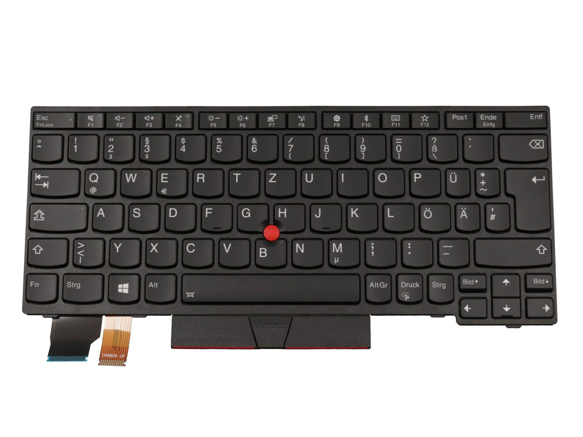 LENOVO 8B60029 Tastatur DE (deutsch) schwarz/schwarz mit Backlight und Mouse-Stick Original