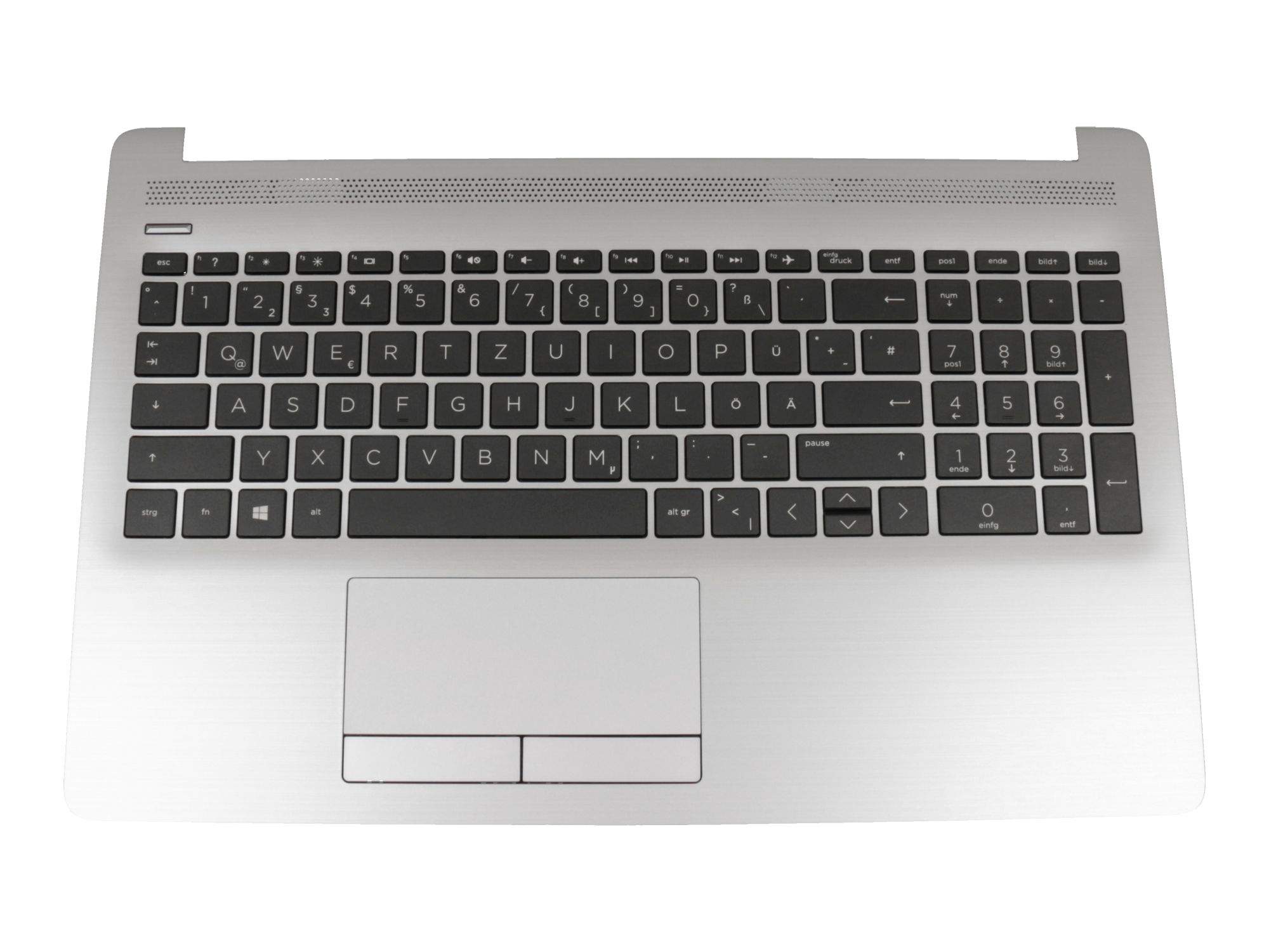 HP Tastatur inkl. Topcase DE (deutsch) schwarz/silber Original für HP 255 G7 SP Serie