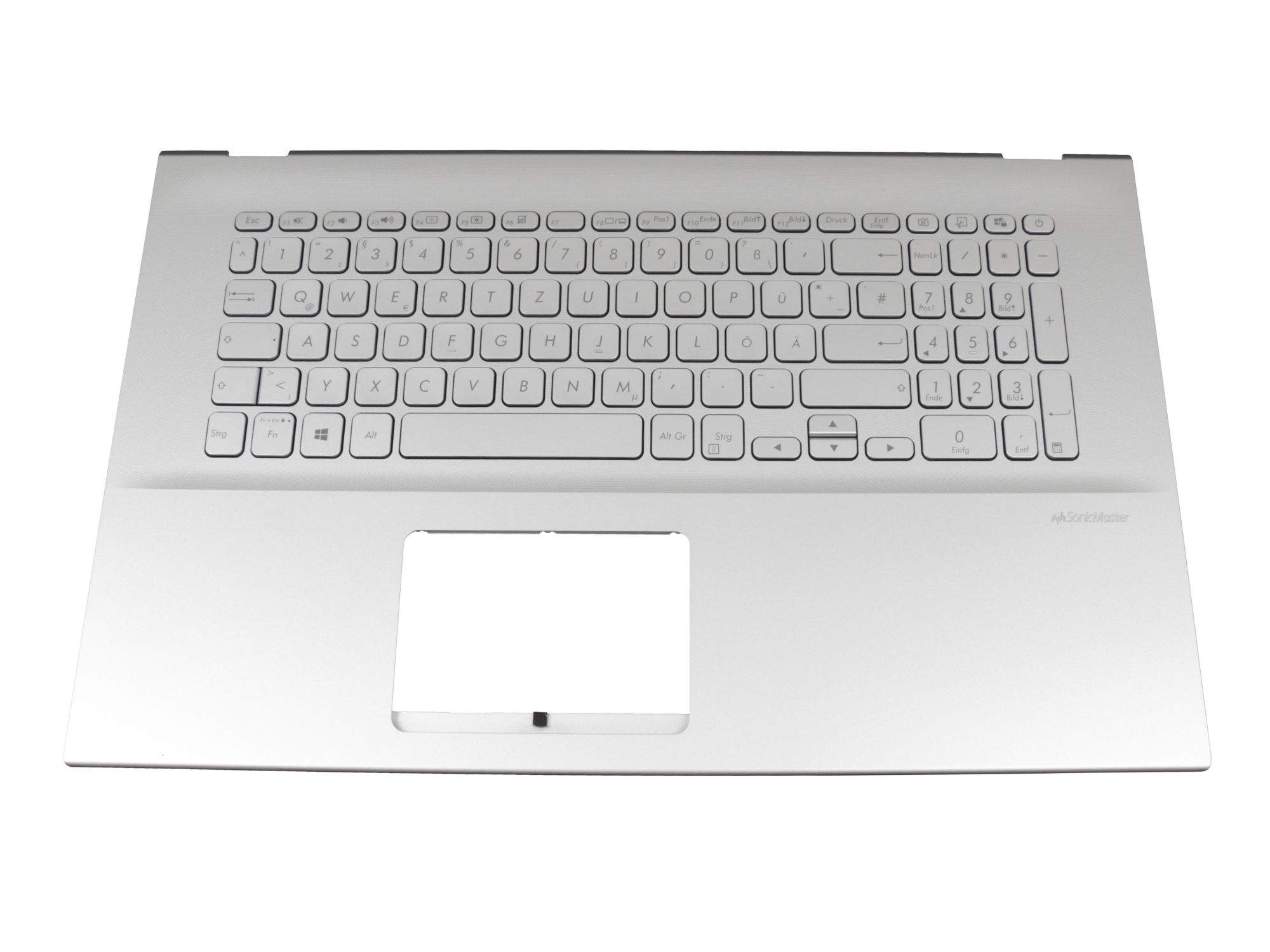 ASUS Tastatur inkl. Topcase DE (deutsch) silber/silber Original für Asus X712DA Serie