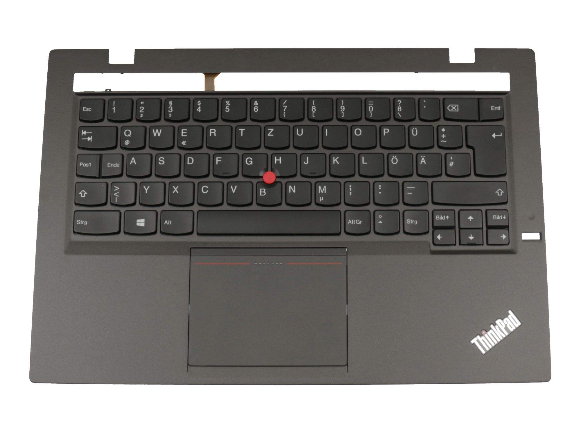 LENOVO Tastatur inkl. Topcase DE (deutsch) schwarz/schwarz mit Backlight und Mouse-Stick Original fü