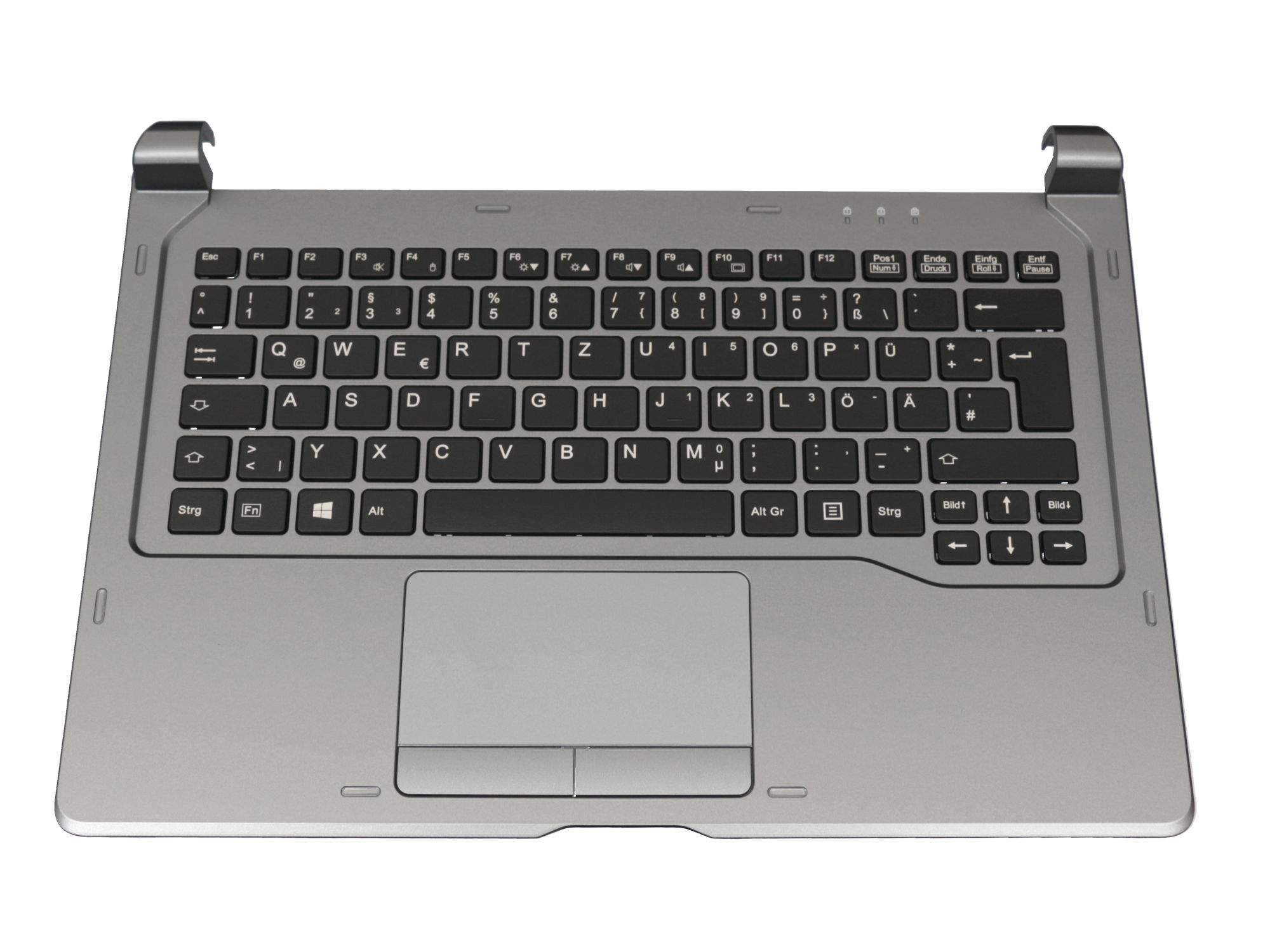 FUJITSU Tastatur inkl. Topcase DE (deutsch) schwarz/grau für Fujitsu Stylistic Q665 Serie