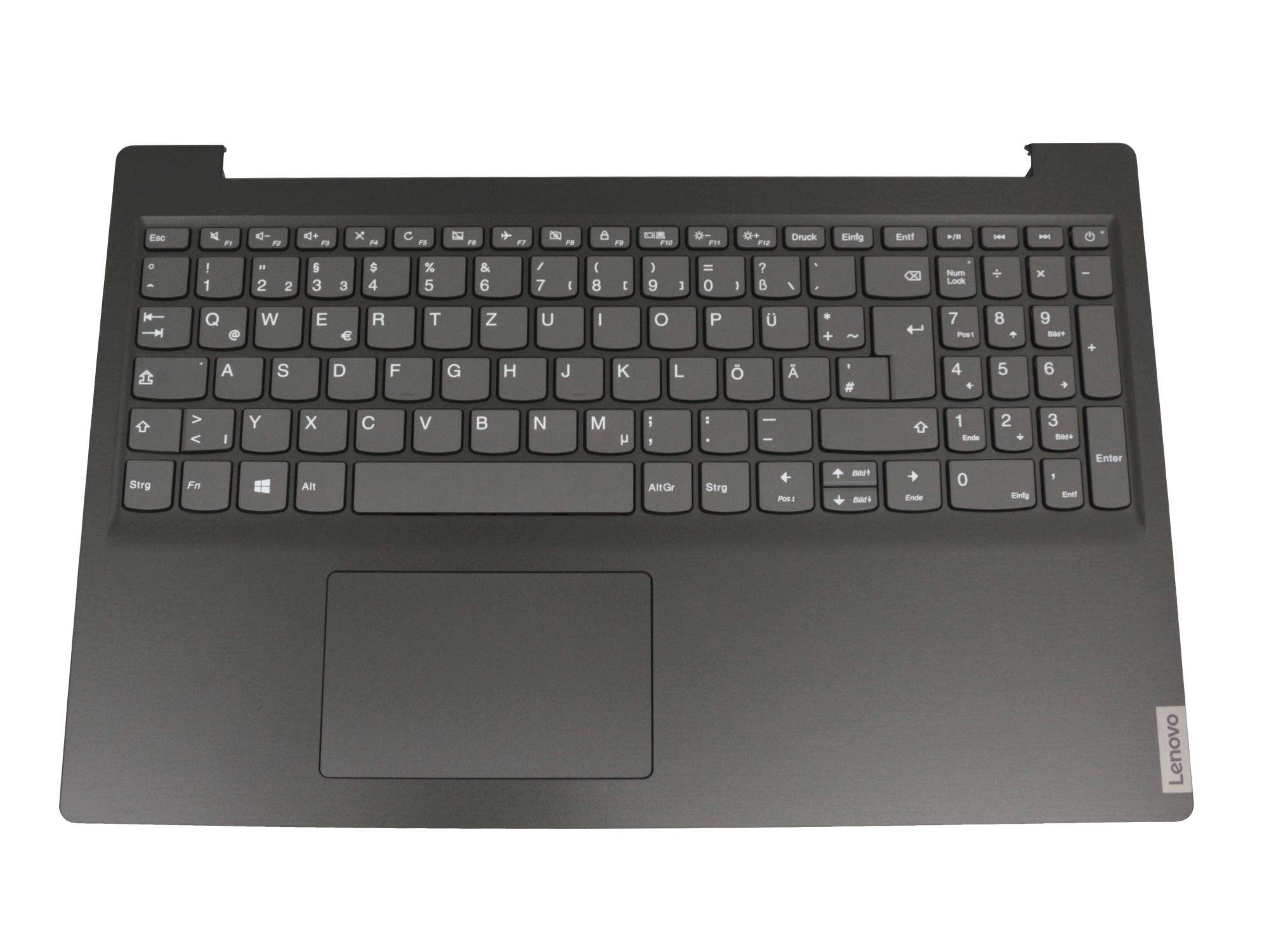 LENOVO Tastatur inkl. Topcase DE (deutsch) grau/schwarz Original für Lenovo IdeaPad S145-15IGM (81MX