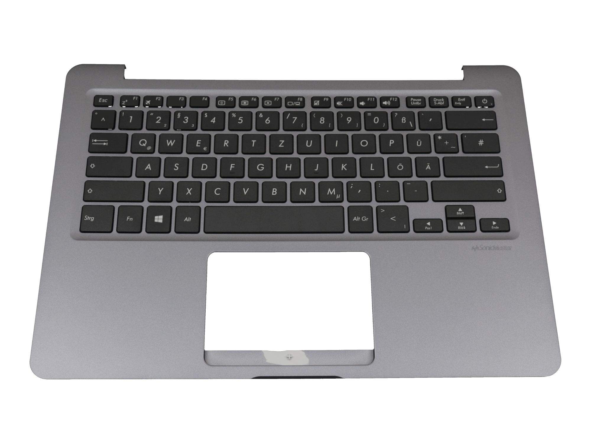 ASUS Tastatur inkl. Topcase DE (deutsch) schwarz/grau Original für Asus VivoBook E406MA Serie