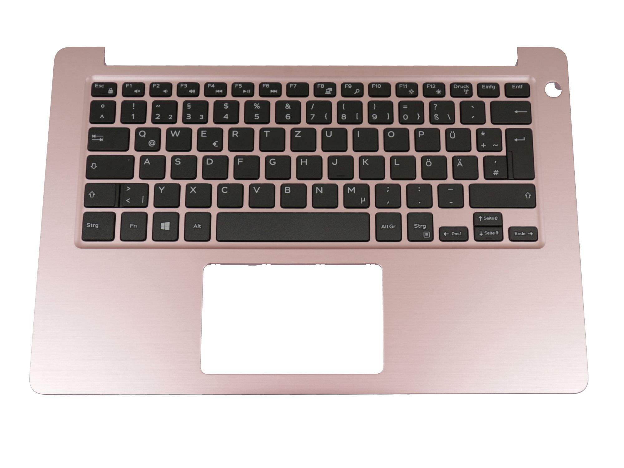 DELL Tastatur inkl. Topcase DE (deutsch) schwarz/pink für Dell Inspiron 13 (5370) Serie