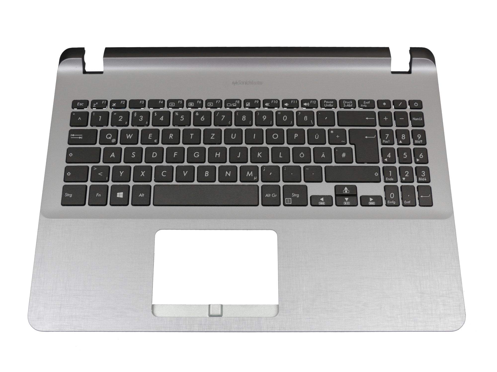 ASUS Tastatur inkl. Topcase DE (deutsch) schwarz/grau Original für Asus X507UF Serie