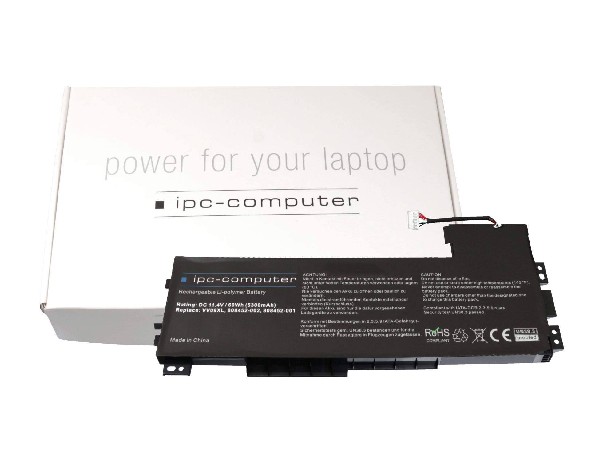 IPC-COMPUTER HP HSTNN-DB7D IPC-Computer Akku 60Wh kompatibel