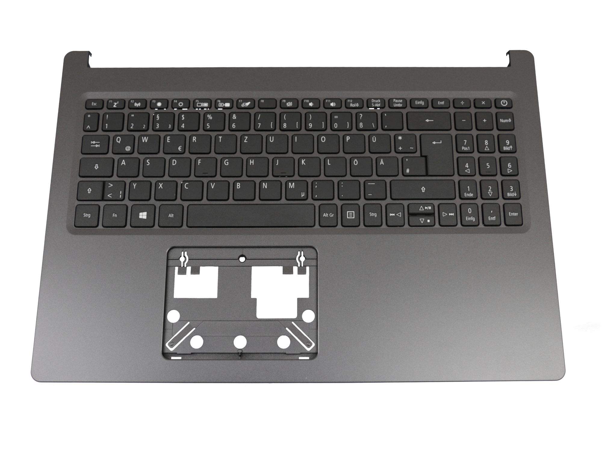 ACER Tastatur inkl. Topcase DE (deutsch) schwarz/schwarz Original für Acer Aspire 3 (A315-55G) Serie