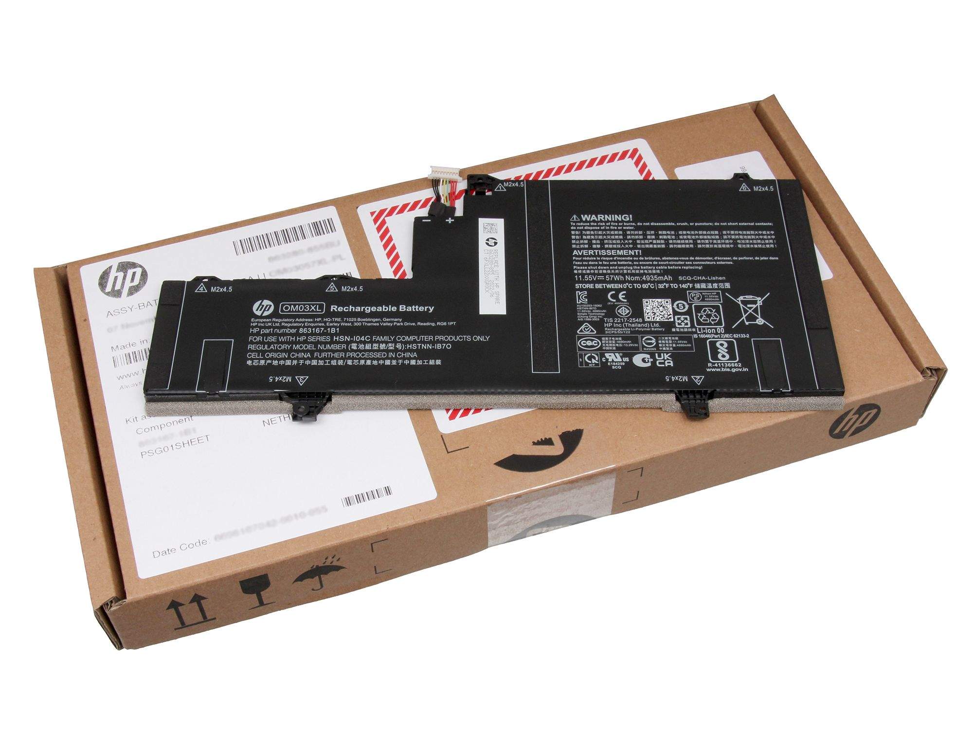 HP Akku 57Wh Original für HP EliteBook x360 1030 G2 Serie