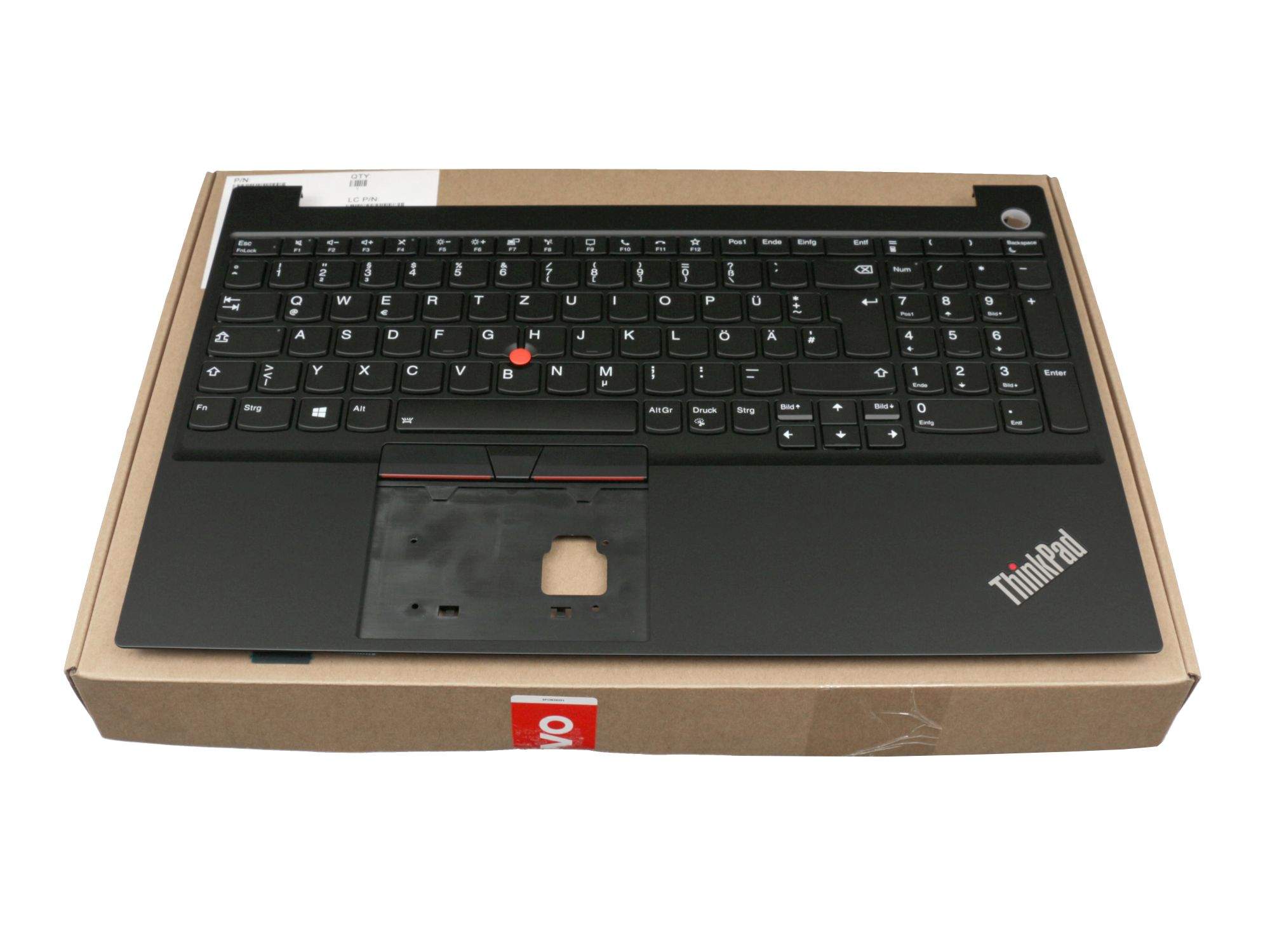 LENOVO Tastatur inkl. Topcase DE (deutsch) schwarz/schwarz mit Backlight und Mouse-Stick Original fü