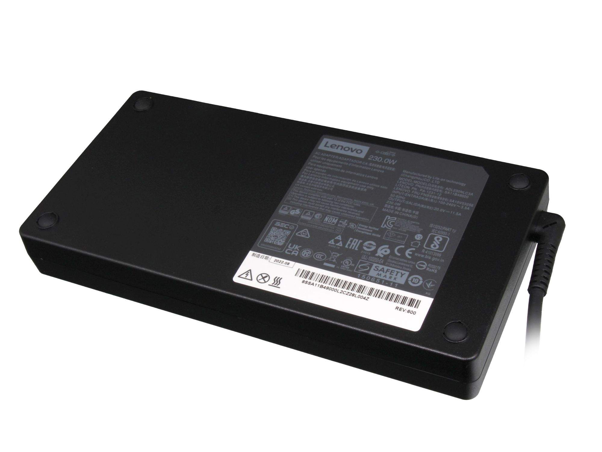 LENOVO Netzteil 230 Watt - Original für Lenovo ThinkPad T15g Gen 1 (20UR/20US) Serie