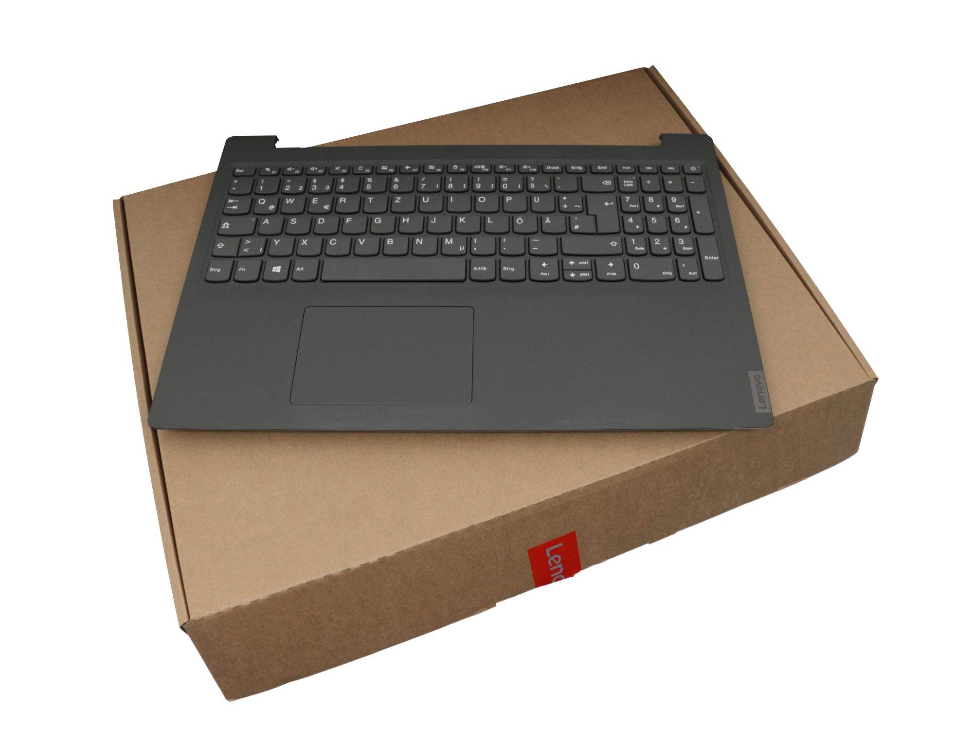 LENOVO Tastatur inkl. Topcase DE (deutsch) grau/grau Original für Lenovo V15-IWL (81YE) Serie