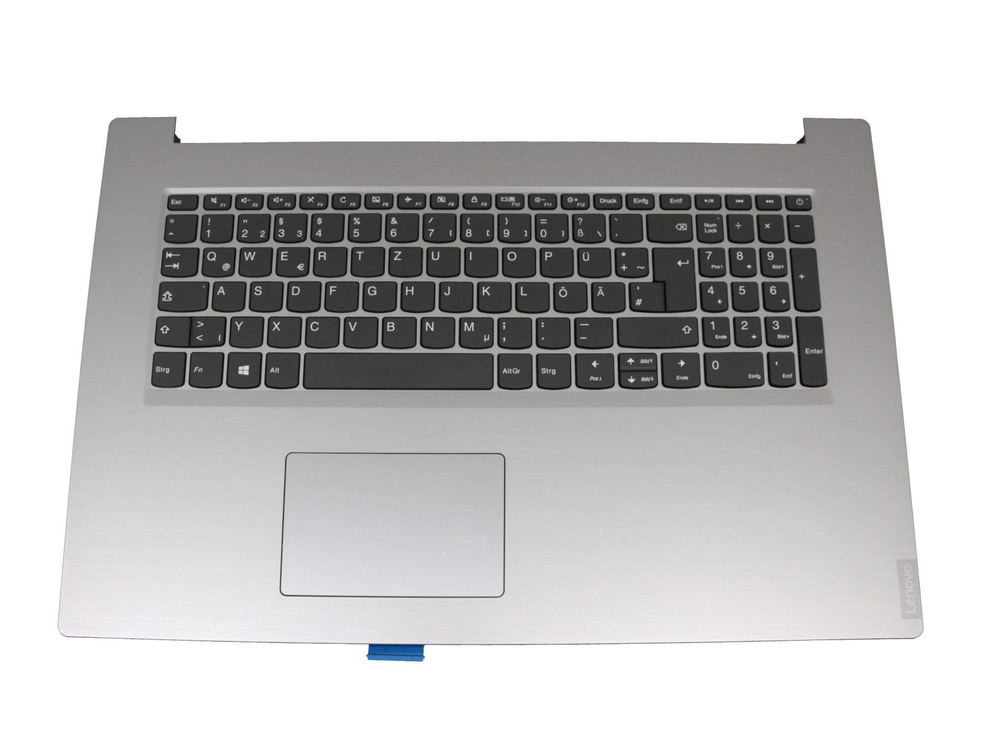 LENOVO AP1B3000310 Tastatur inkl. Topcase DE (deutsch) grau/silber Original