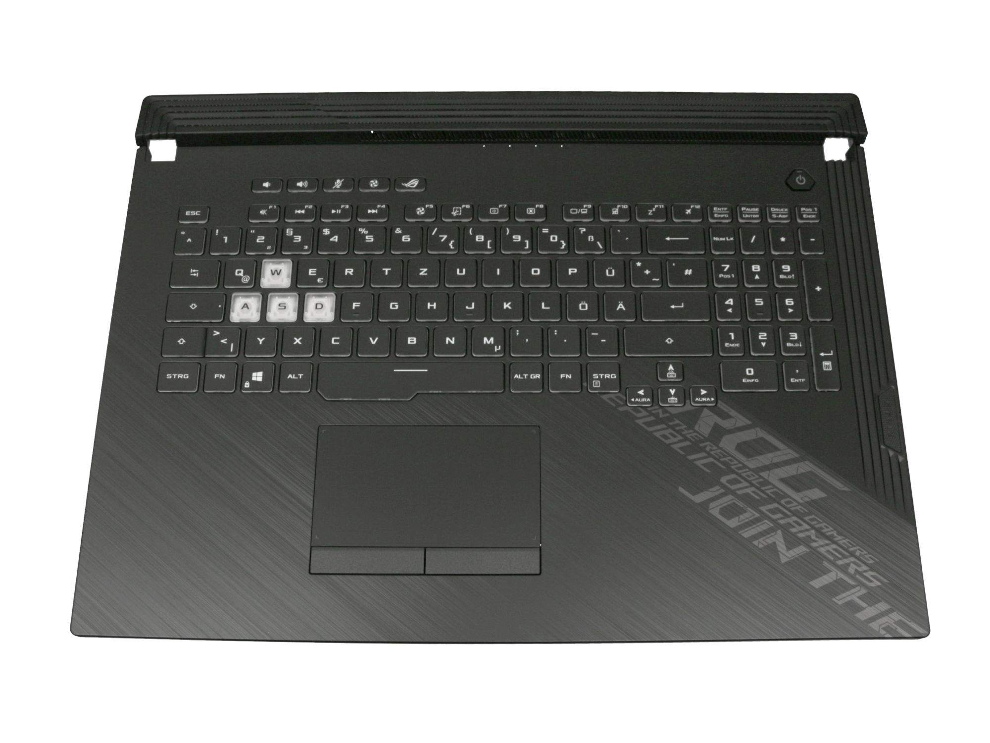 ASUS Tastatur inkl. Topcase DE (deutsch) schwarz/schwarz mit Backlight Original für Asus ROG Strix G