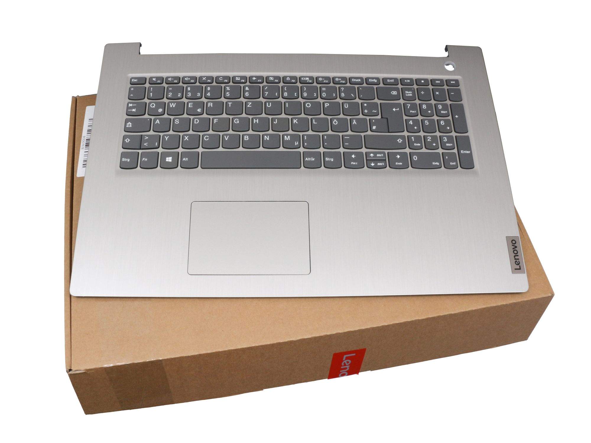 LENOVO Tastatur inkl. Topcase DE (deutsch) grau/silber für Lenovo IdeaPad 3-17ADA05 (81W2) Serie