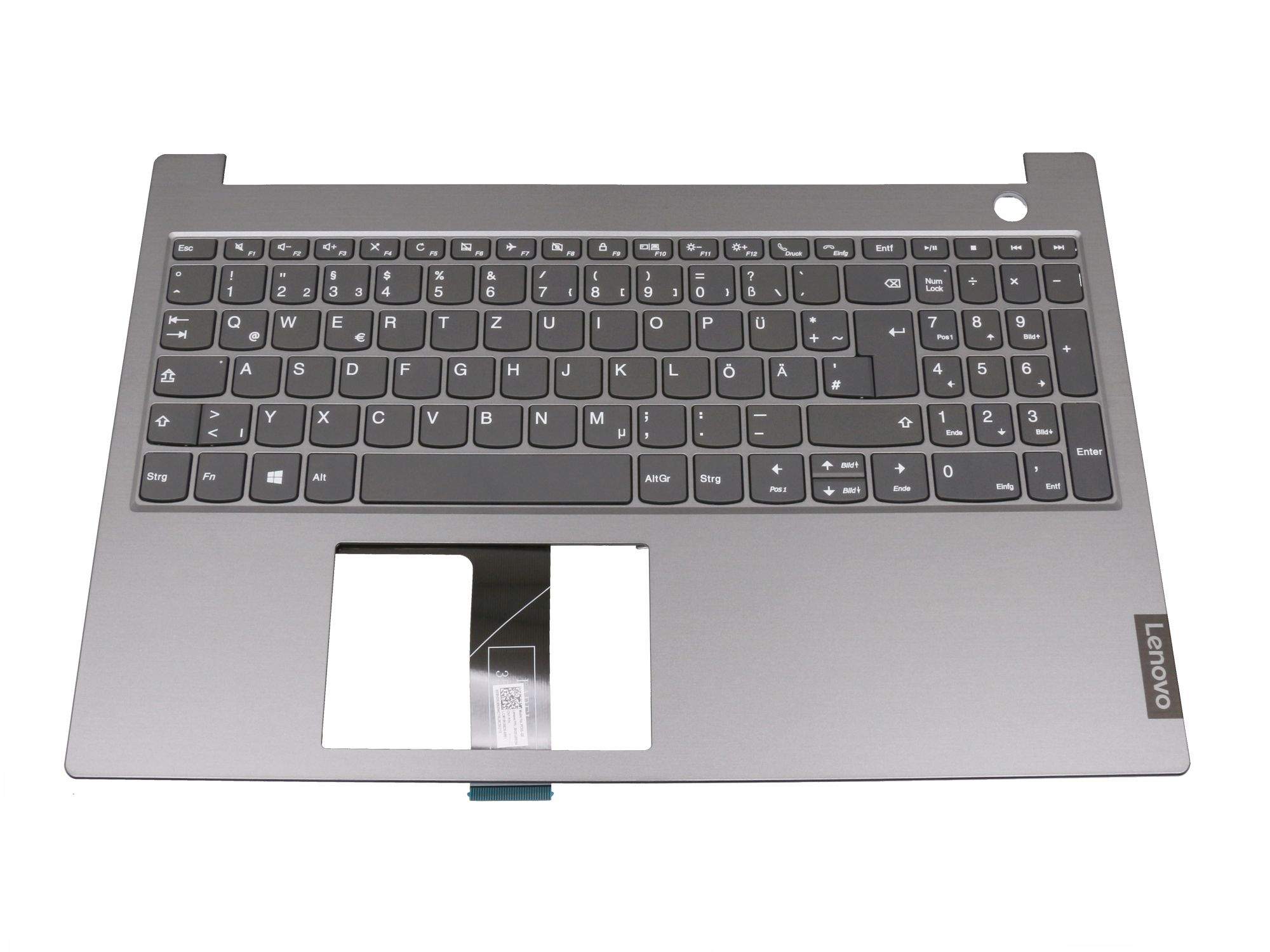 LENOVO Tastatur inkl. Topcase DE (deutsch) grau/grau für Lenovo ThinkBook 15-IML (20RW) Serie