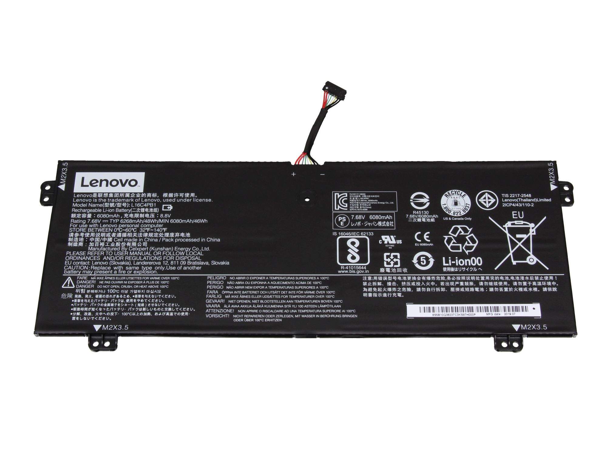 LENOVO Akku 48Wh Original für Lenovo Yoga 730-13IKB (81CT) Serie