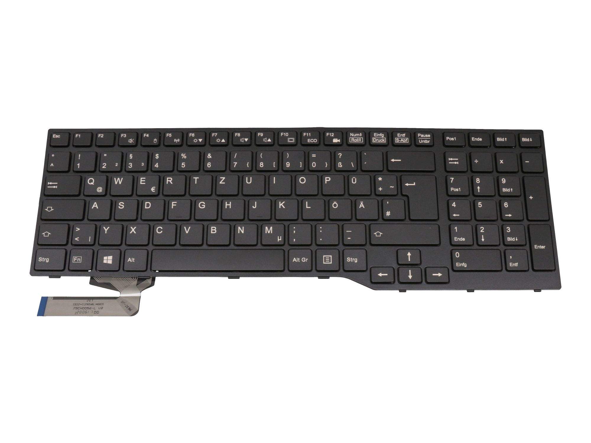 FUJITSU Tastatur DE (deutsch) schwarz/schwarz für Fujitsu Lifebook A359 Serie