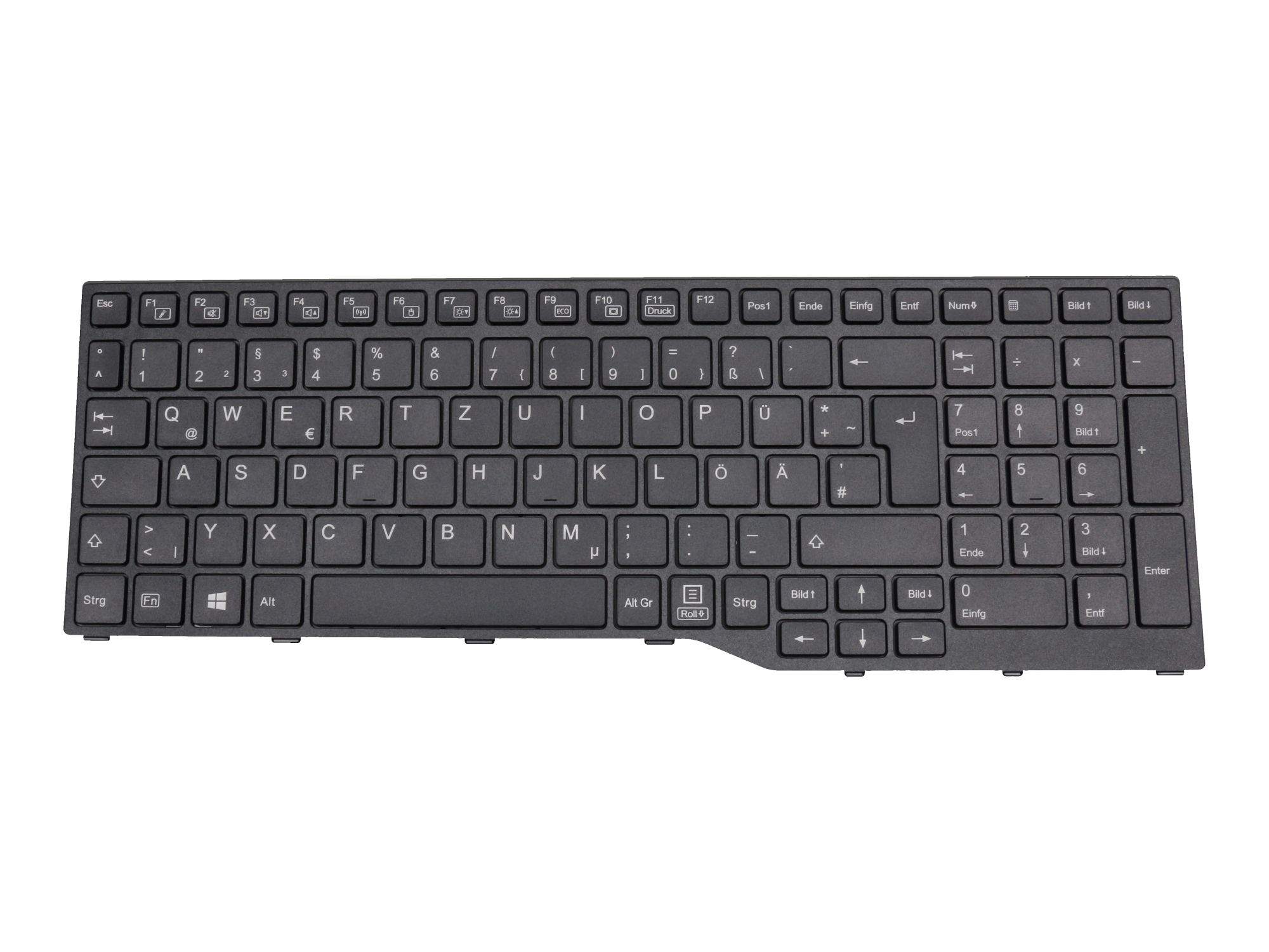 FUJITSU Tastatur DE (deutsch) schwarz/schwarz für Fujitsu Lifebook A3510 Serie