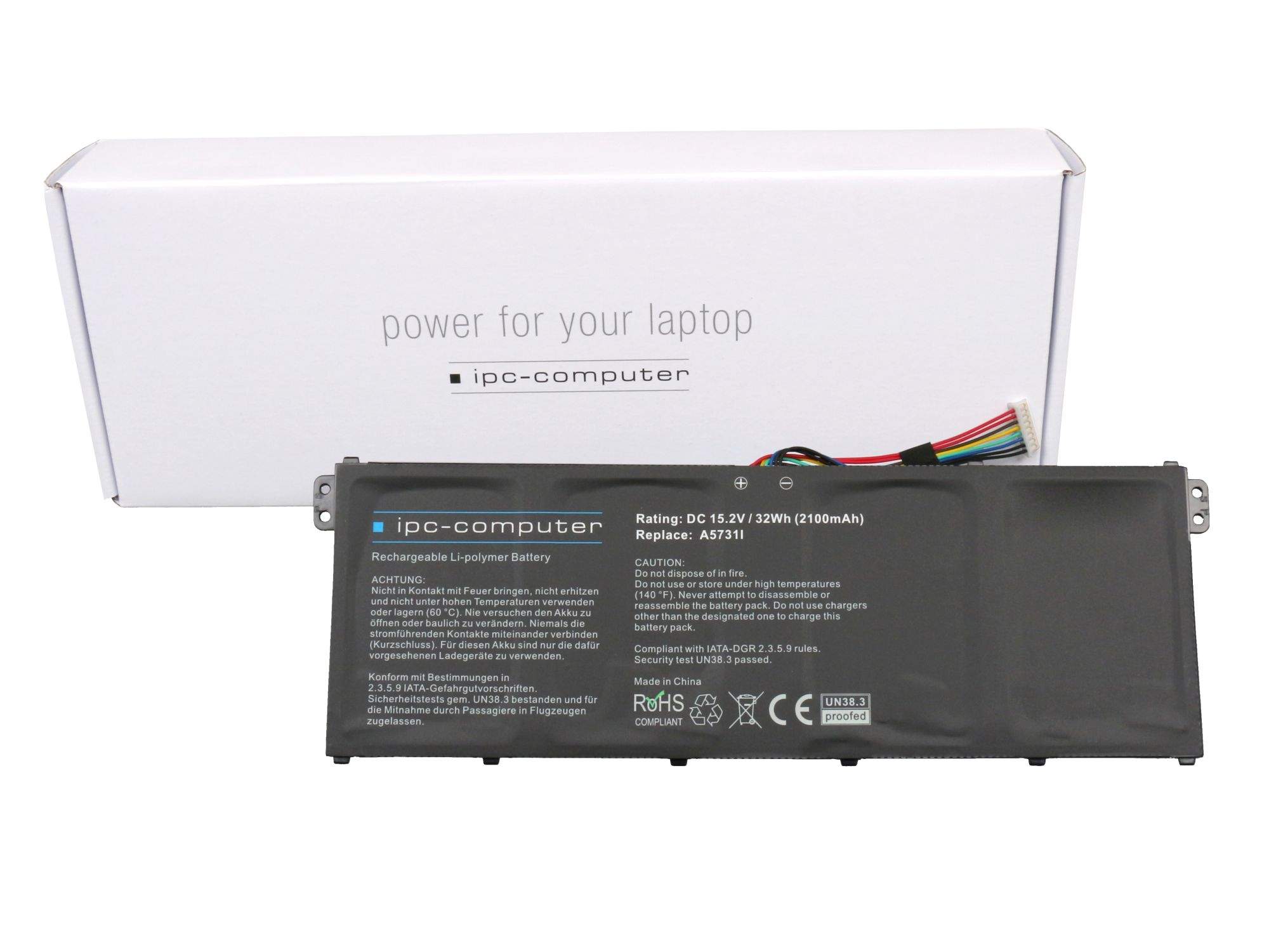ACER IPC-Computer Akku 32Wh für Acer Nitro 5 (AN515-42) Serie