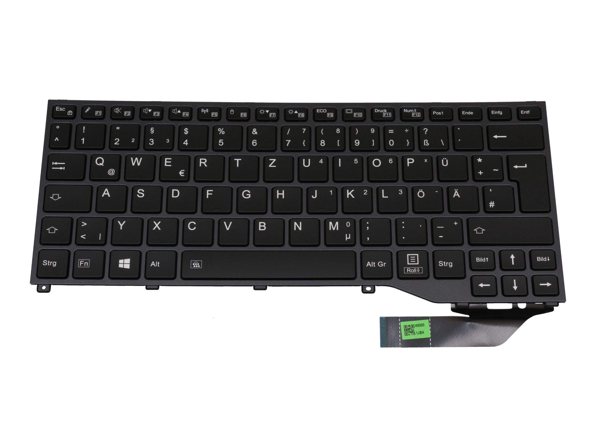 FUJITSU Tastatur DE (deutsch) schwarz mit Backlight für Fujitsu LifeBook U729 Serie