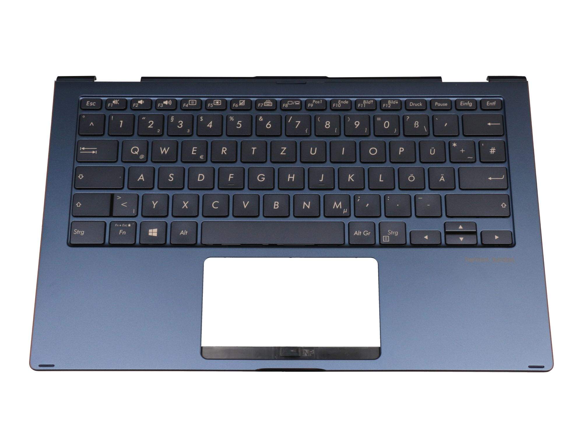 ASUS Tastatur inkl. Topcase DE (deutsch) schwarz/blau mit Backlight für Asus ZenBook Flip 13 UX362FA