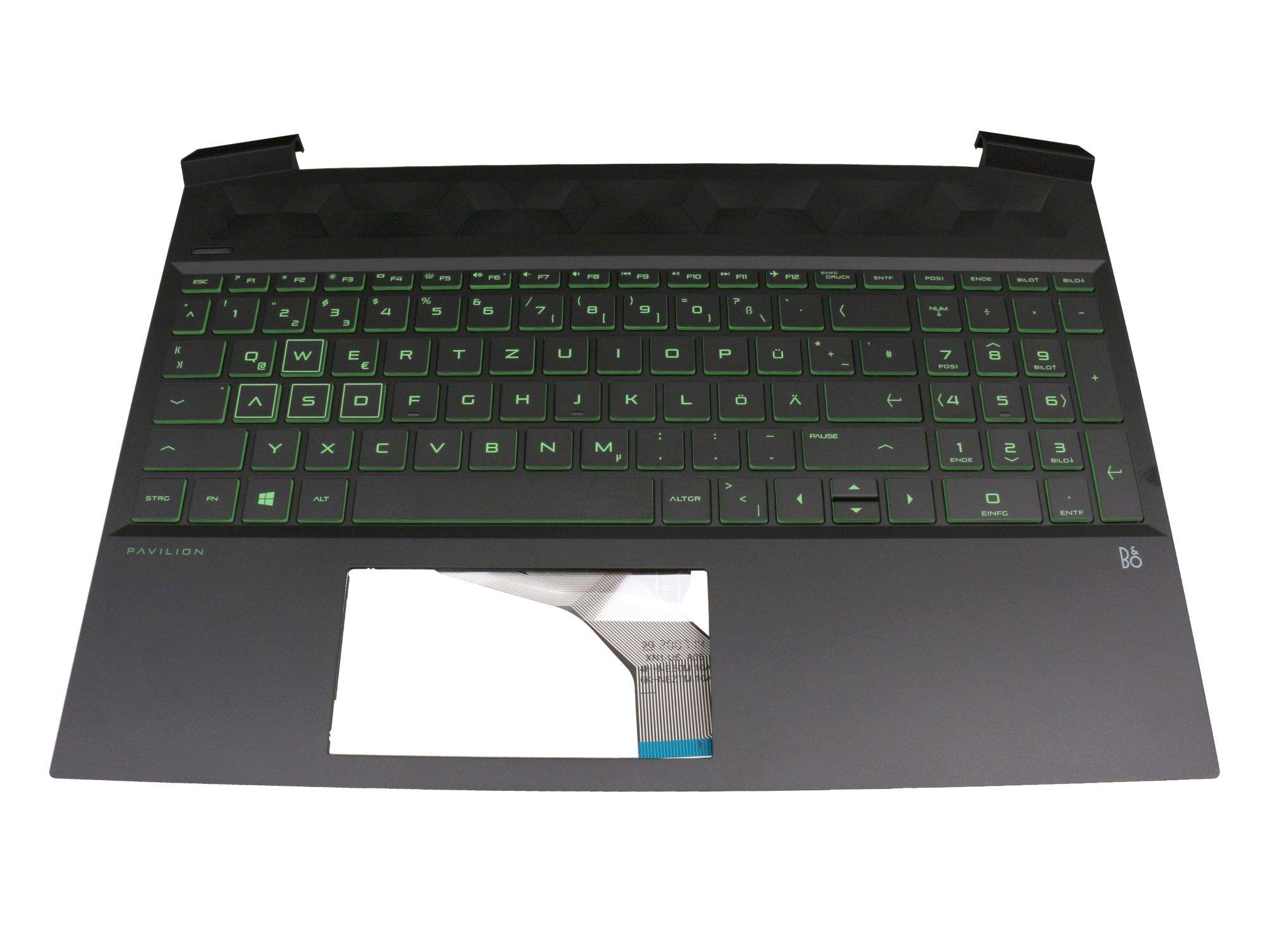 HP EAG3H00303P Tastatur inkl. Topcase DE (deutsch) schwarz/schwarz mit Backlight