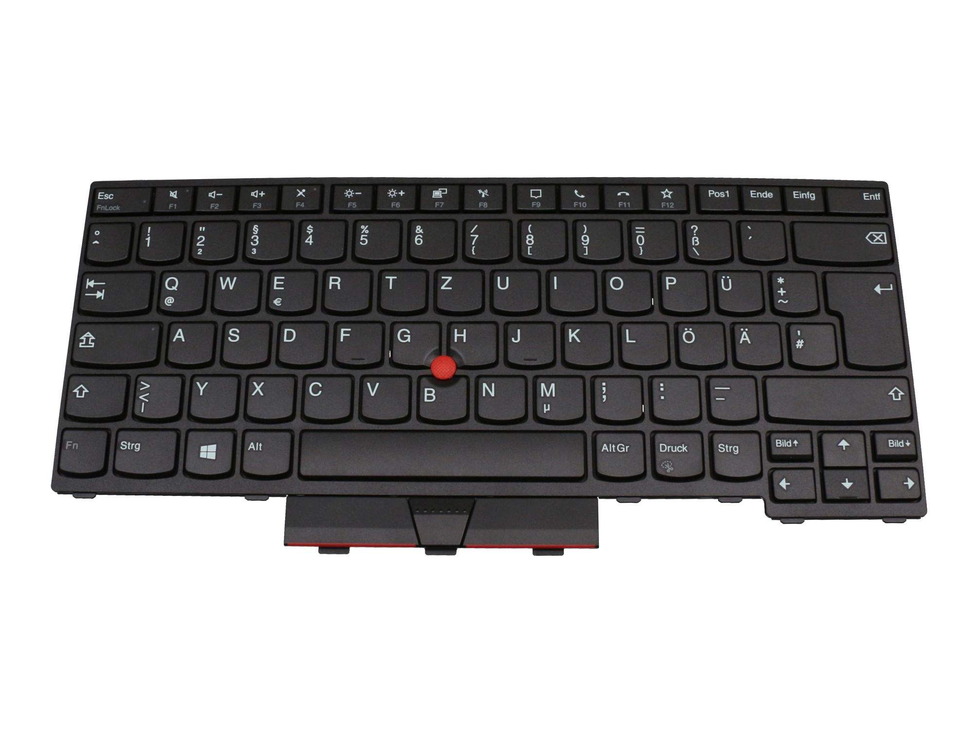 LENOVO Tastatur DE (deutsch) schwarz/schwarz mit Mouse-Stick für Lenovo ThinkPad L14 (20U5/20U6) Ser