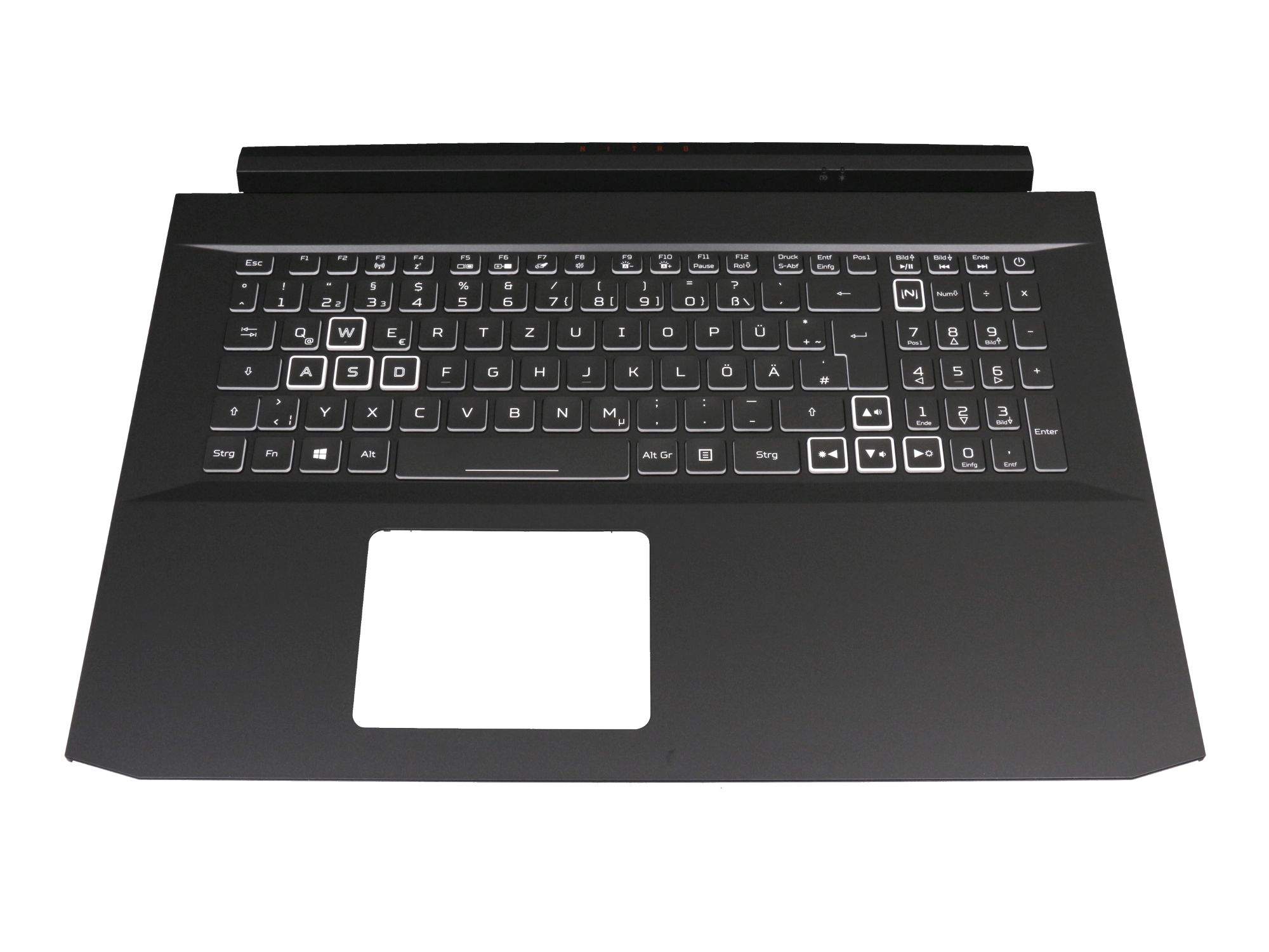 ACER Tastatur inkl. Topcase DE (deutsch) schwarz/schwarz mit Backlight (GTX 1660/RTX 2060) für Acer