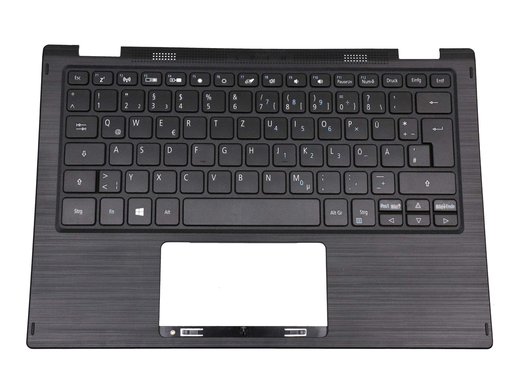 ACER Tastatur inkl. Topcase DE (deutsch) schwarz/schwarz für Acer Spin 1 (SP111-33) Serie