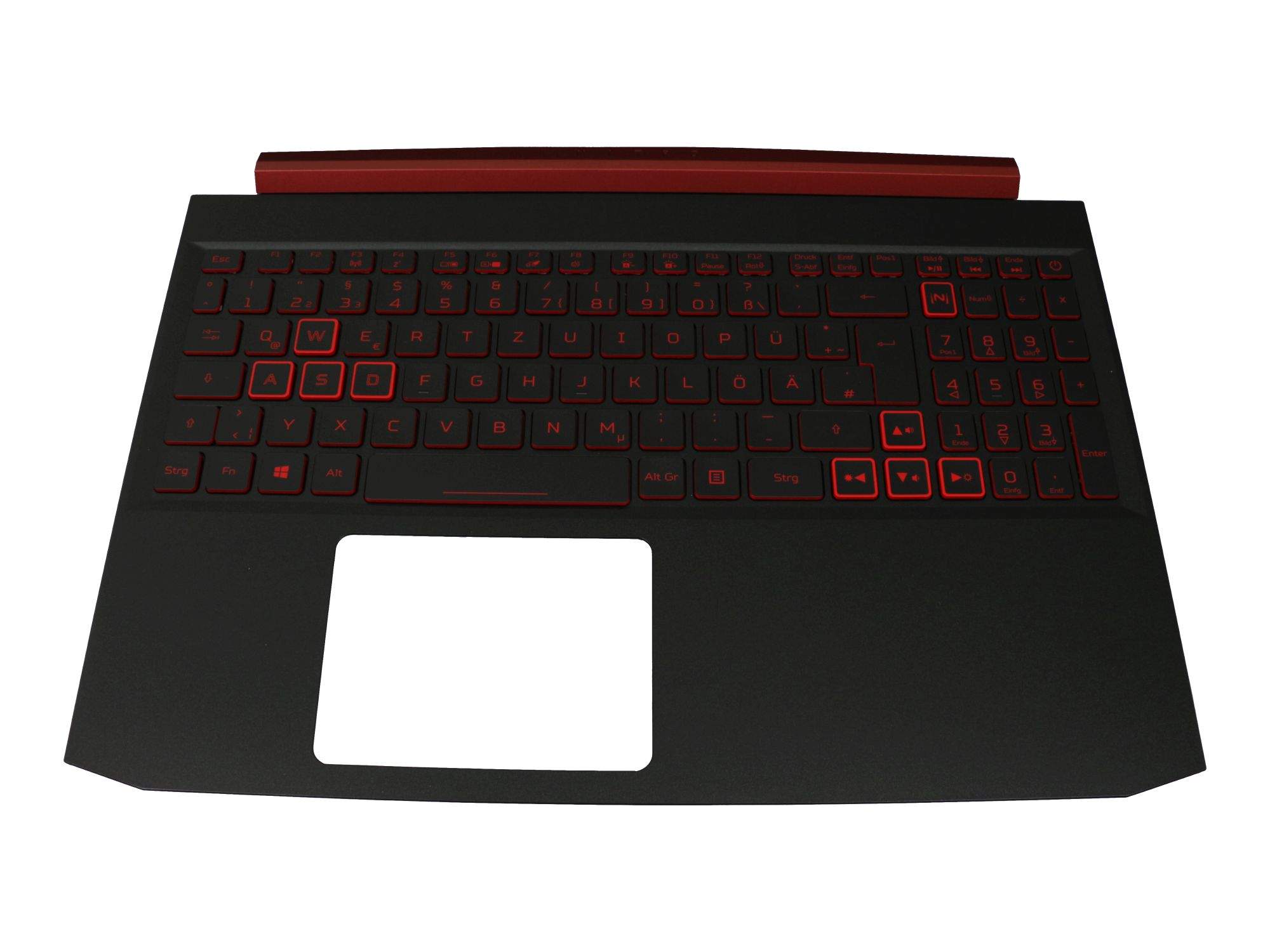 ACER Tastatur inkl. Topcase DE (deutsch) schwarz/schwarz mit Backlight für Acer Nitro 5 (AN515-54) S