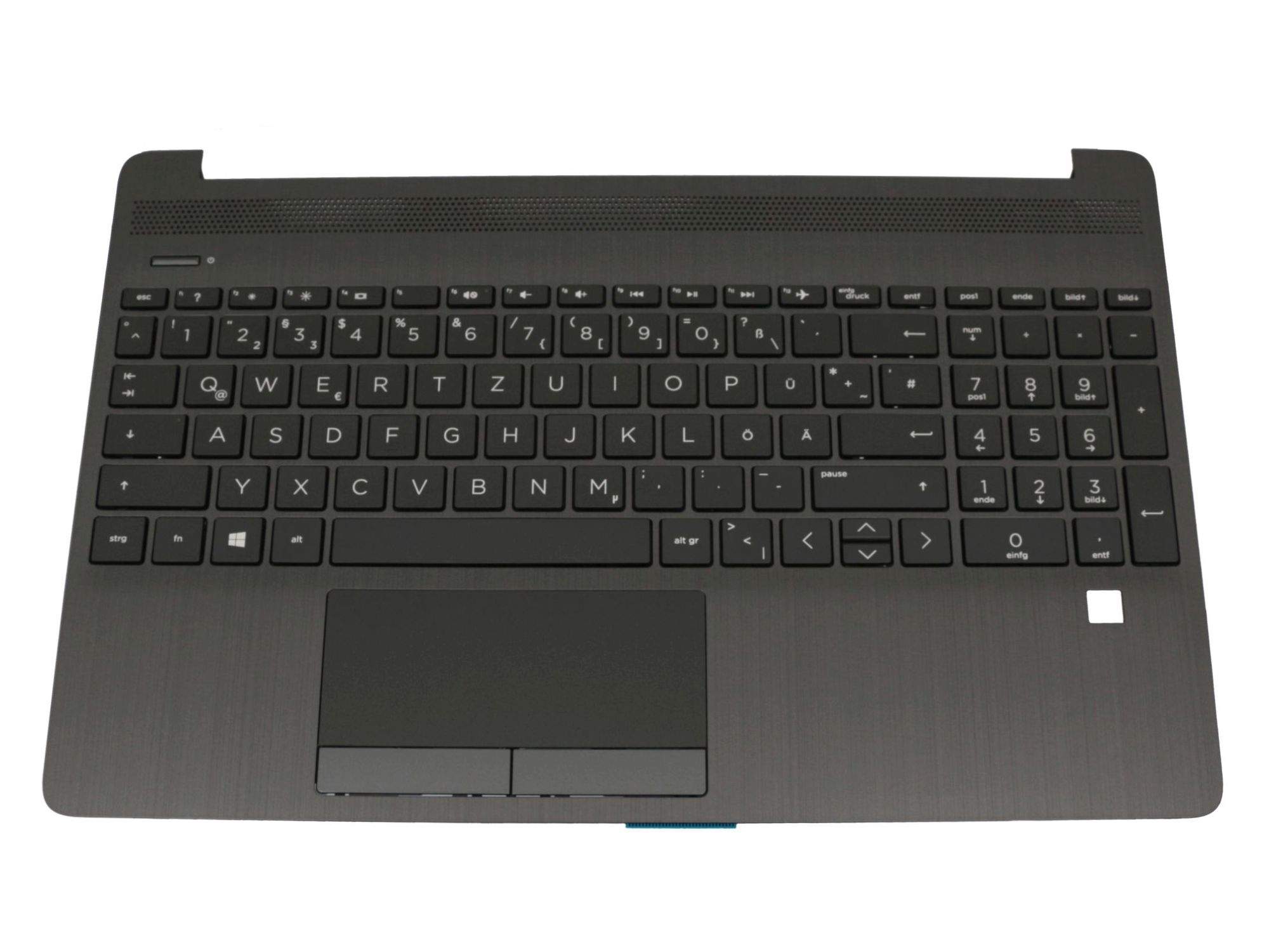 HP Tastatur inkl. Topcase DE (deutsch) schwarz/schwarz für HP 15-dw1000 Serie