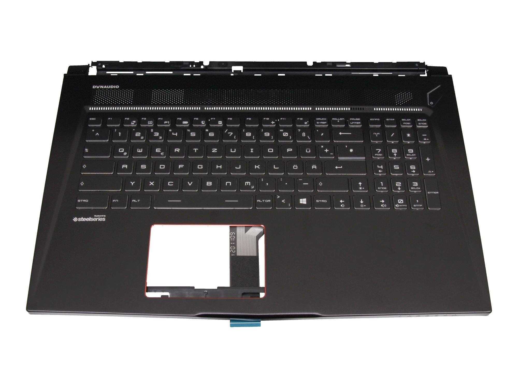 MSI 957-17B51E-C06 Tastatur inkl. Topcase DE (deutsch) schwarz/schwarz mit Backlight