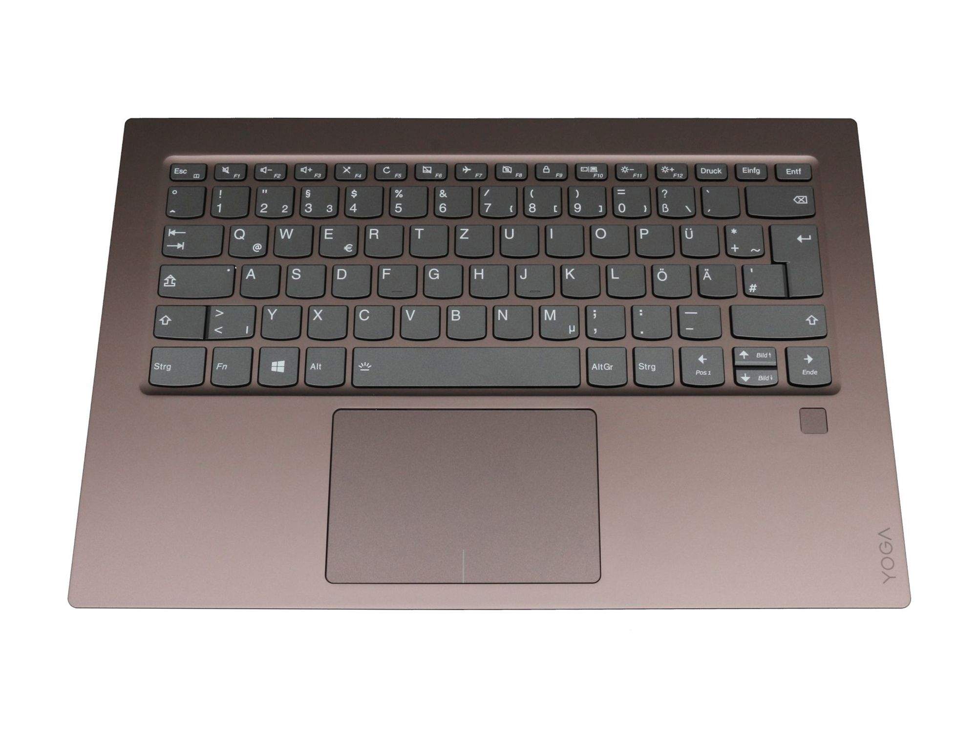 LENOVO Tastatur inkl. Topcase DE (deutsch) grau/bronze mit Backlight für Lenovo Yoga 920-13IKB (80Y7