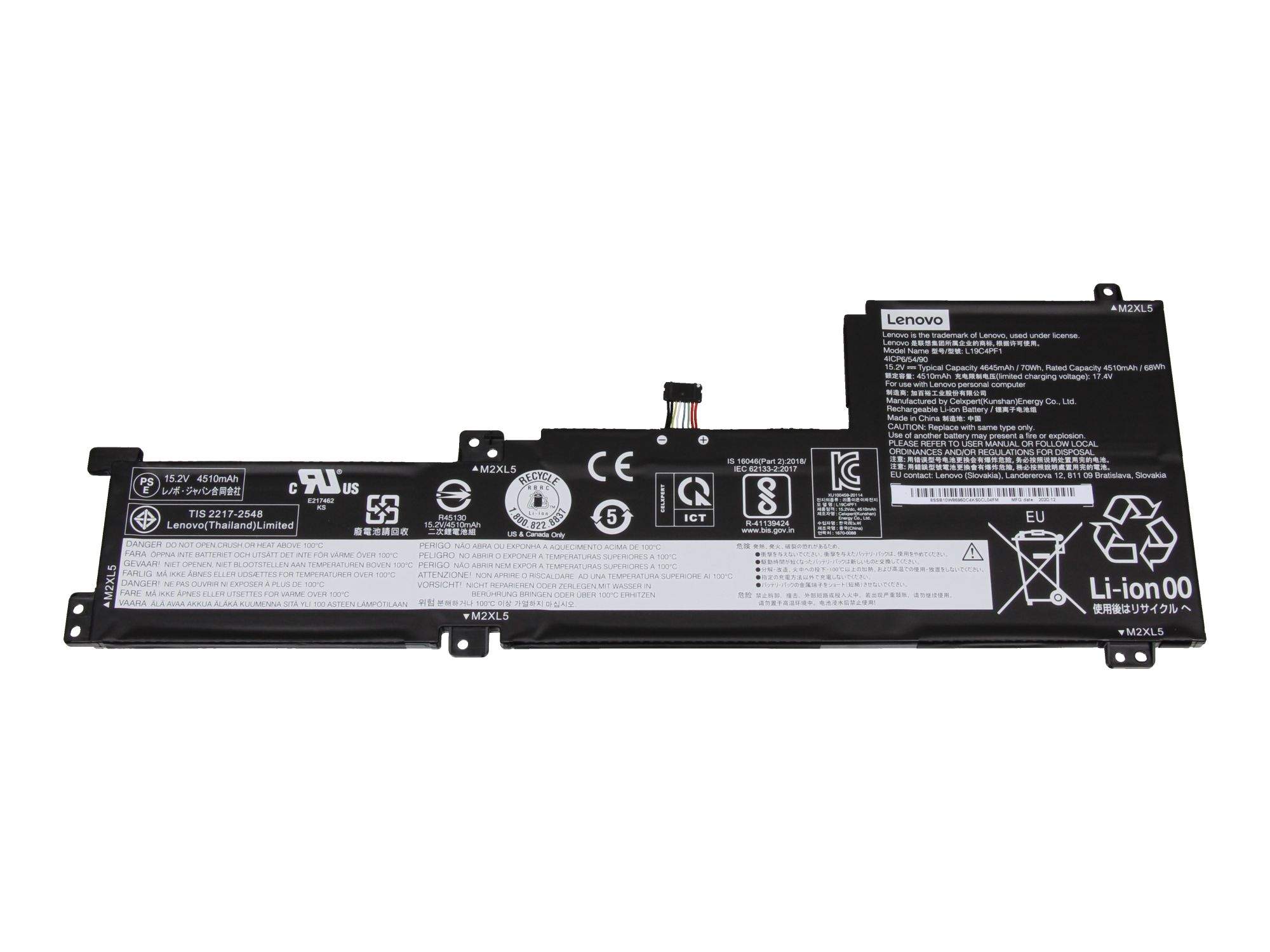 LENOVO Akku 70Wh Original für Lenovo IdeaPad 5-15ALC05 (82LN) Serie