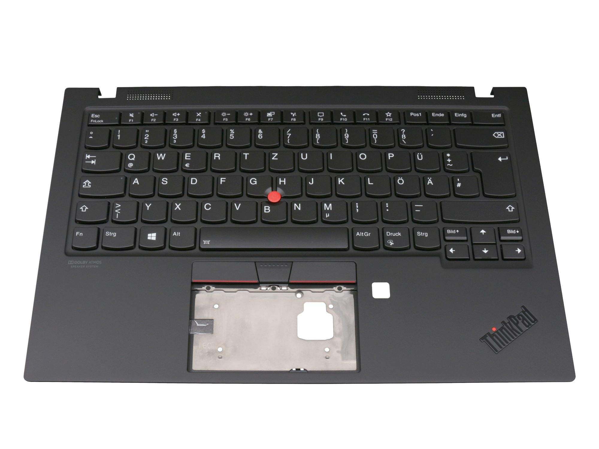 LENOVO Tastatur inkl. Topcase DE (deutsch) schwarz/schwarz mit Backlight und Mouse-Stick für Lenovo