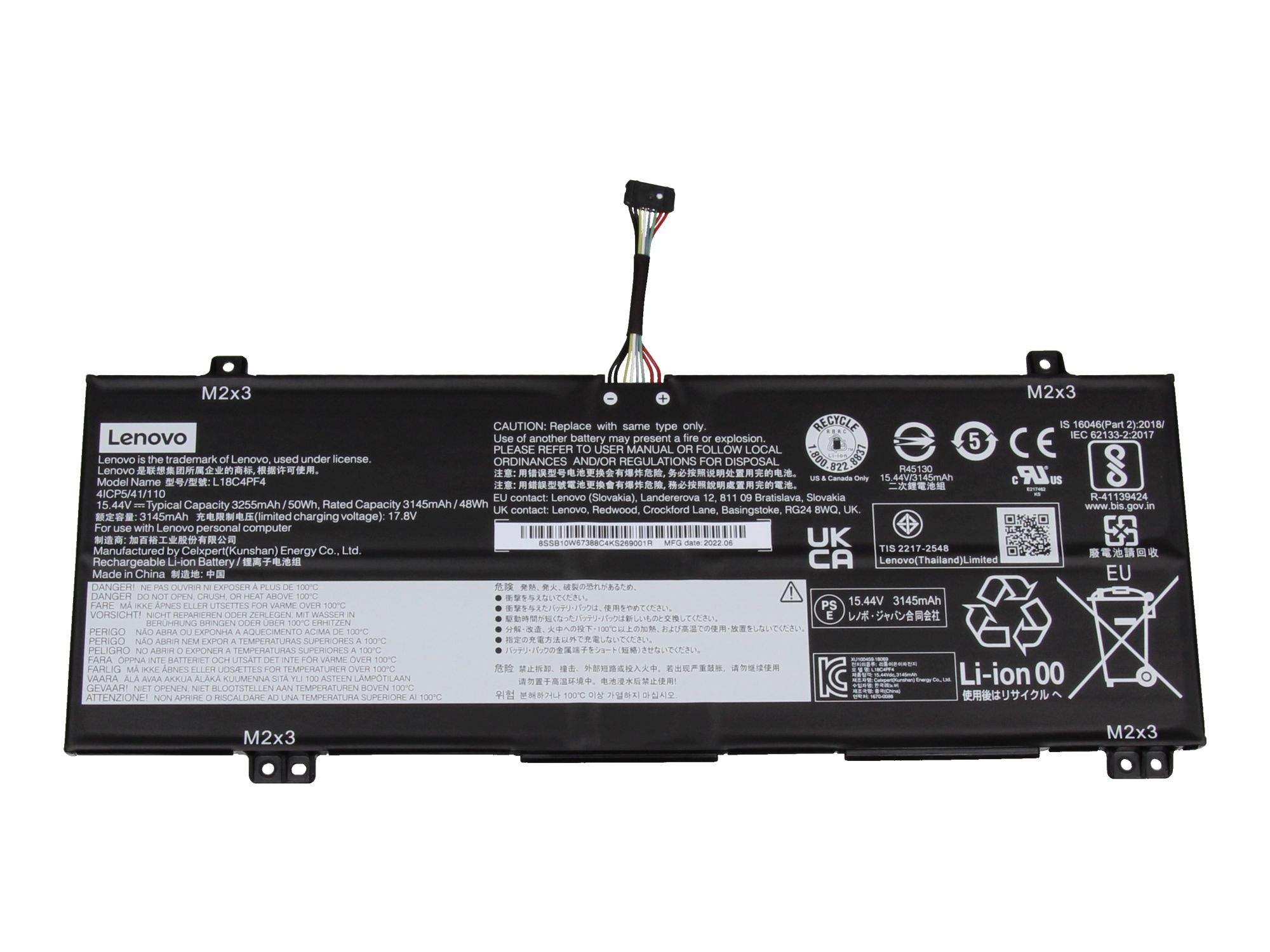 LENOVO 5B10T09077 Akku 50Wh Original