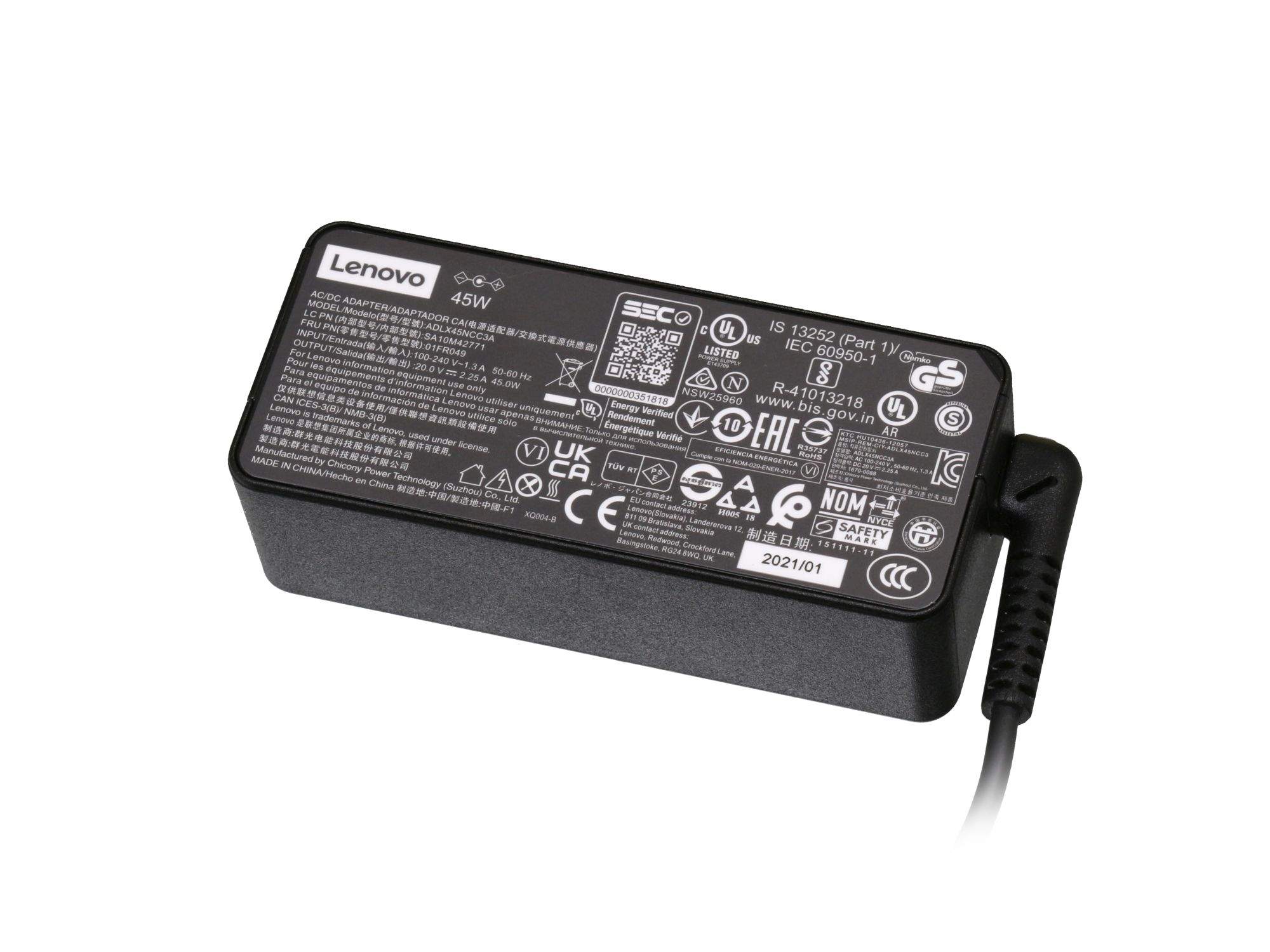 TOSHIBA Netzteil 45 Watt normale Bauform für Toshiba Satellite U940-10x