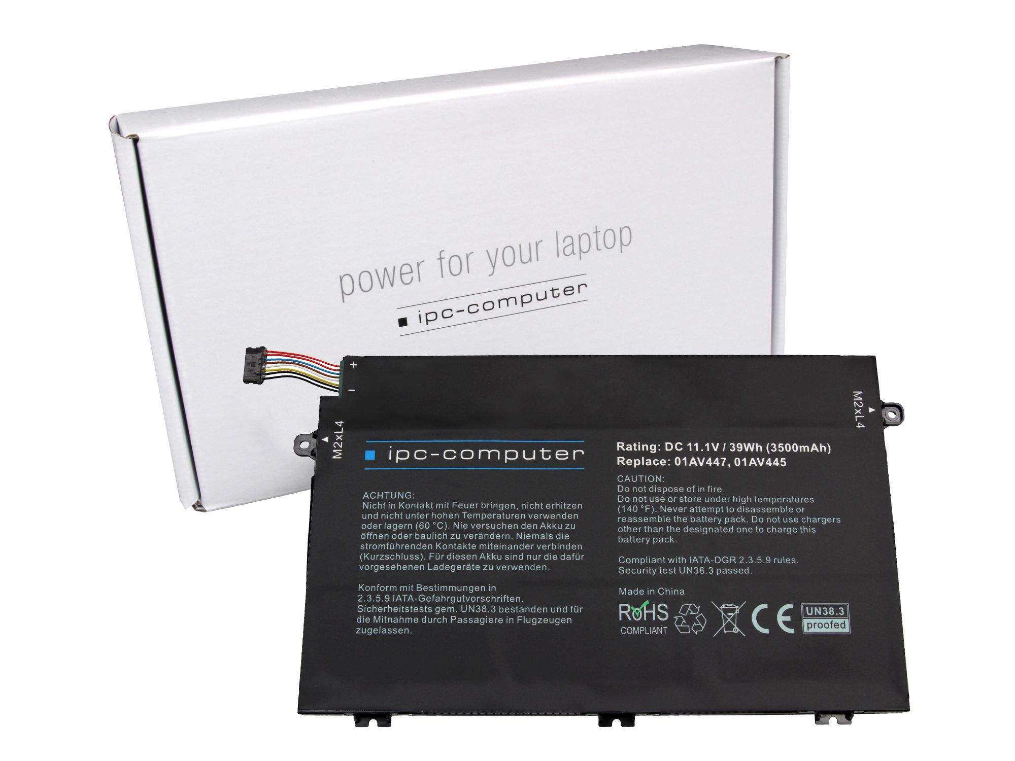 LENOVO IPC-Computer Akku 39Wh für Lenovo ThinkPad E490 (20N8/20N9) Serie