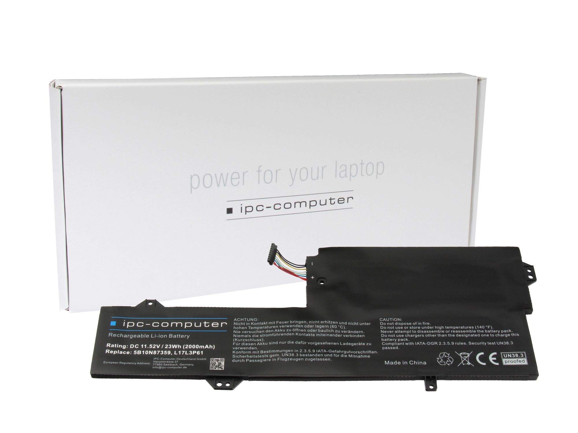 IPC-COMPUTER Lenovo L17C3P61 IPC-Computer Akku 23Wh kompatibel