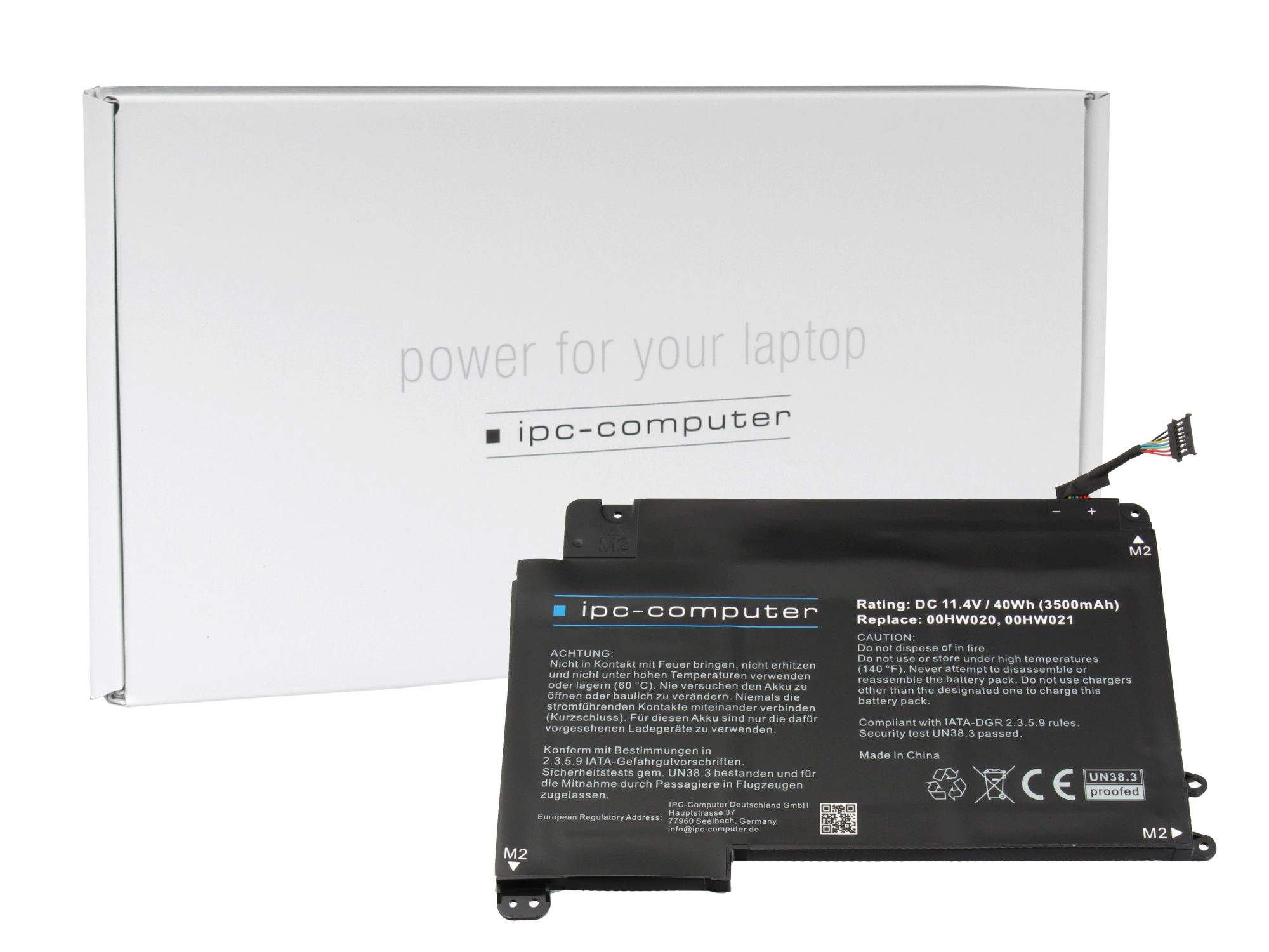 LENOVO IPC-Computer Akku 40Wh für Lenovo ThinkPad P40 Yoga (20GQ) Serie