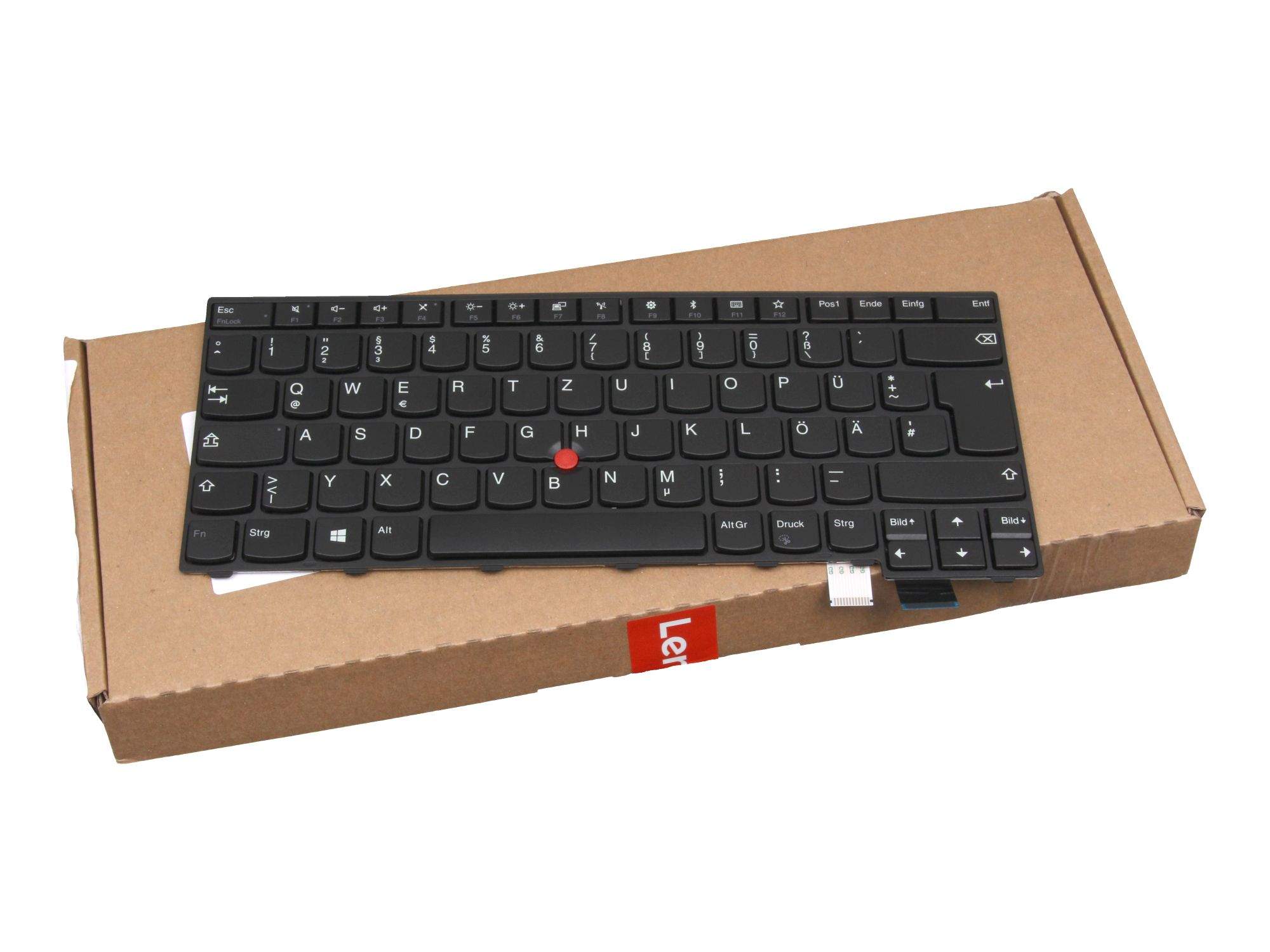 LENOVO TH-85D0 Tastatur DE (deutsch) schwarz/schwarz matt mit Mouse-Stick