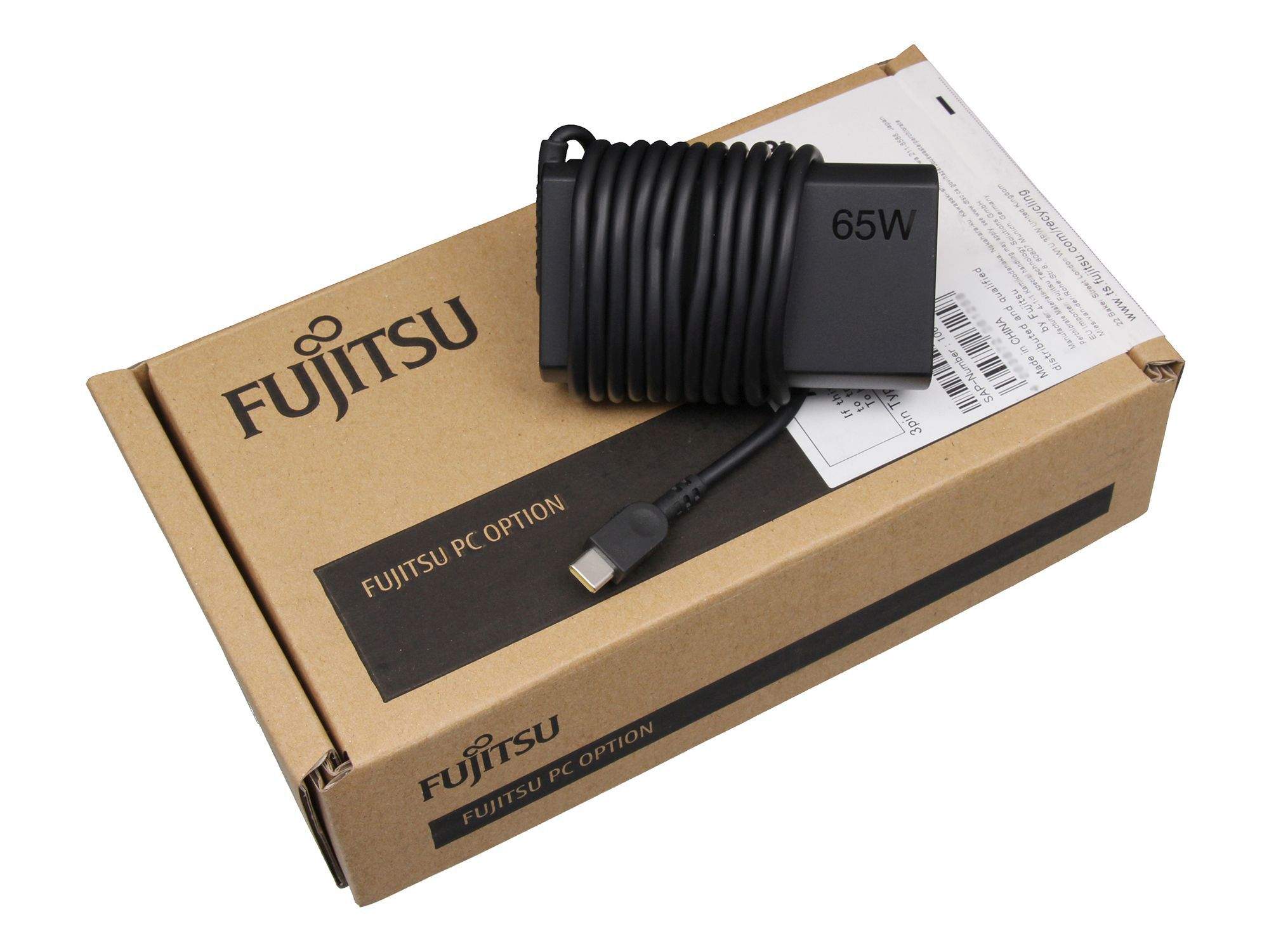 FUJITSU CP810391-XX USB-C Netzteil 65 Watt abgerundete Bauform inkl. Ladekabel